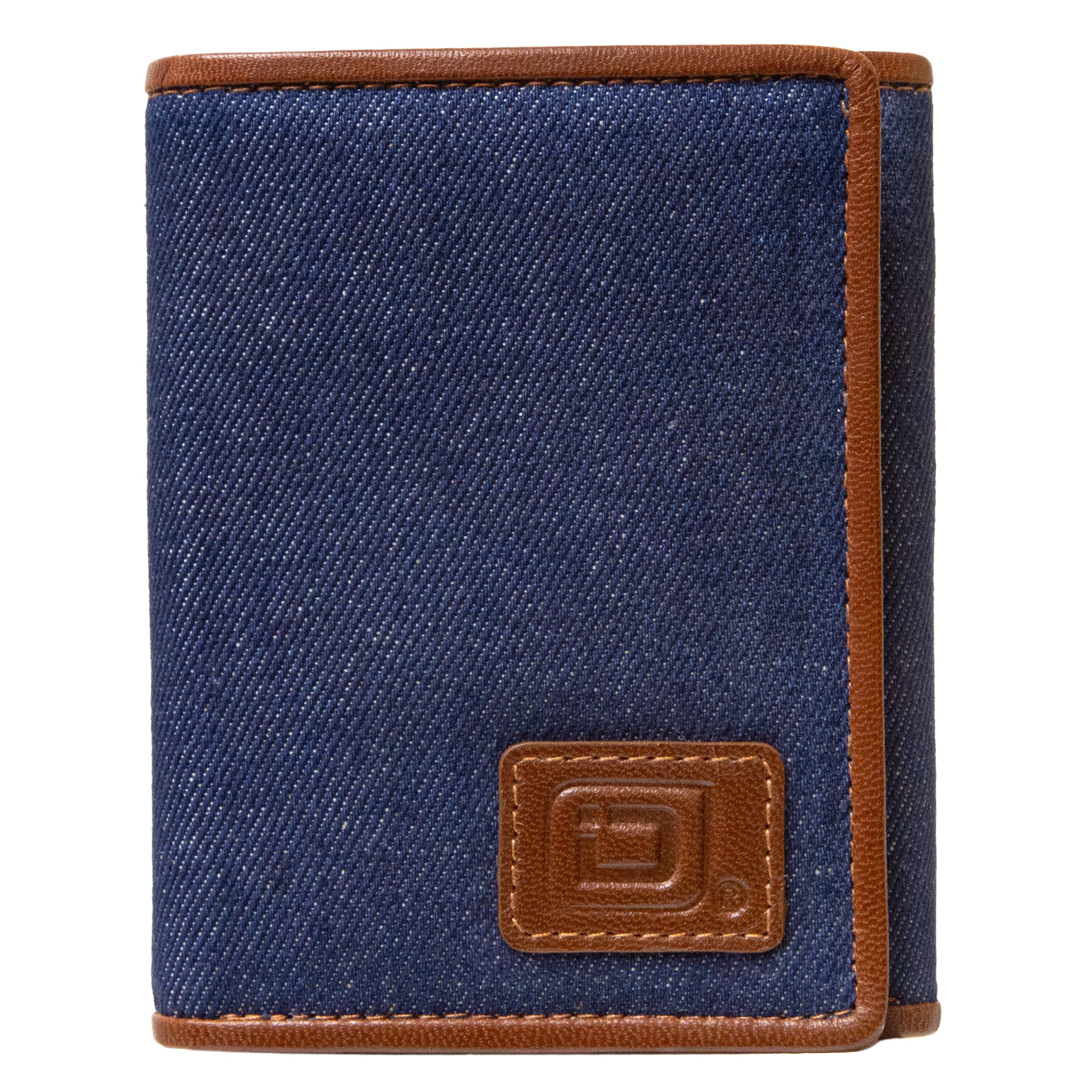Mens RFID Wallet - Extra Capacity Trifold 7 slot with ID Window - Denim - IDSH7003 - ID - den