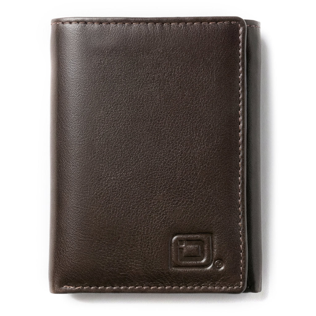 Mens RFID Wallet - Extra Capacity Trifold 7 slot with ID Window - Brown - IDSH7003-ID-brn