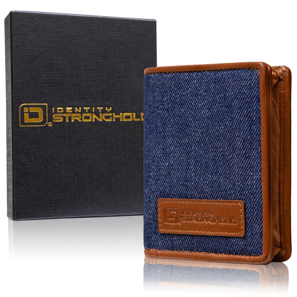 The Waltlet - Maximum Storage RFID Secure Minimalist Wallet - Denim - IDSH7068 - den