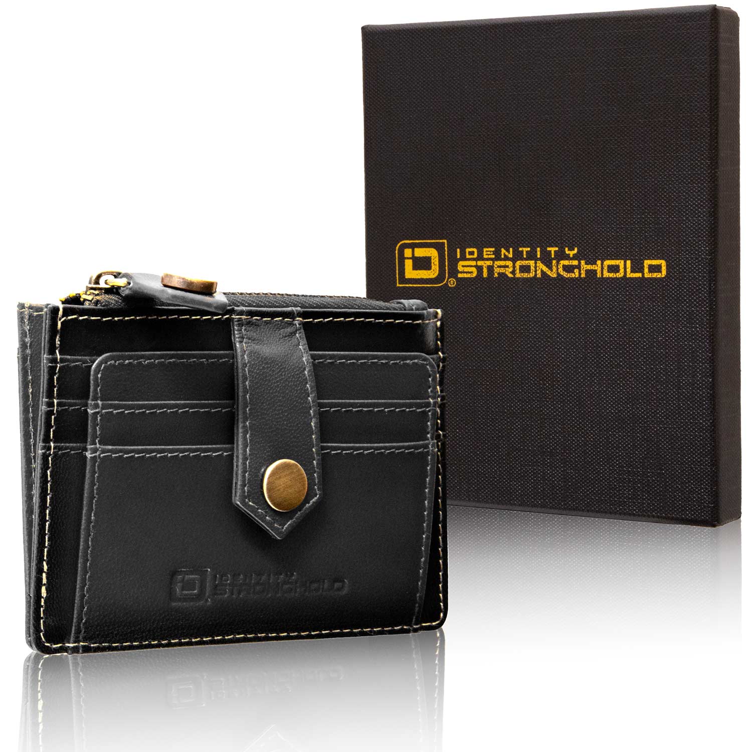 RFID Blocking Money Clip Mini Wallet - Black - IDSH7074 - blk