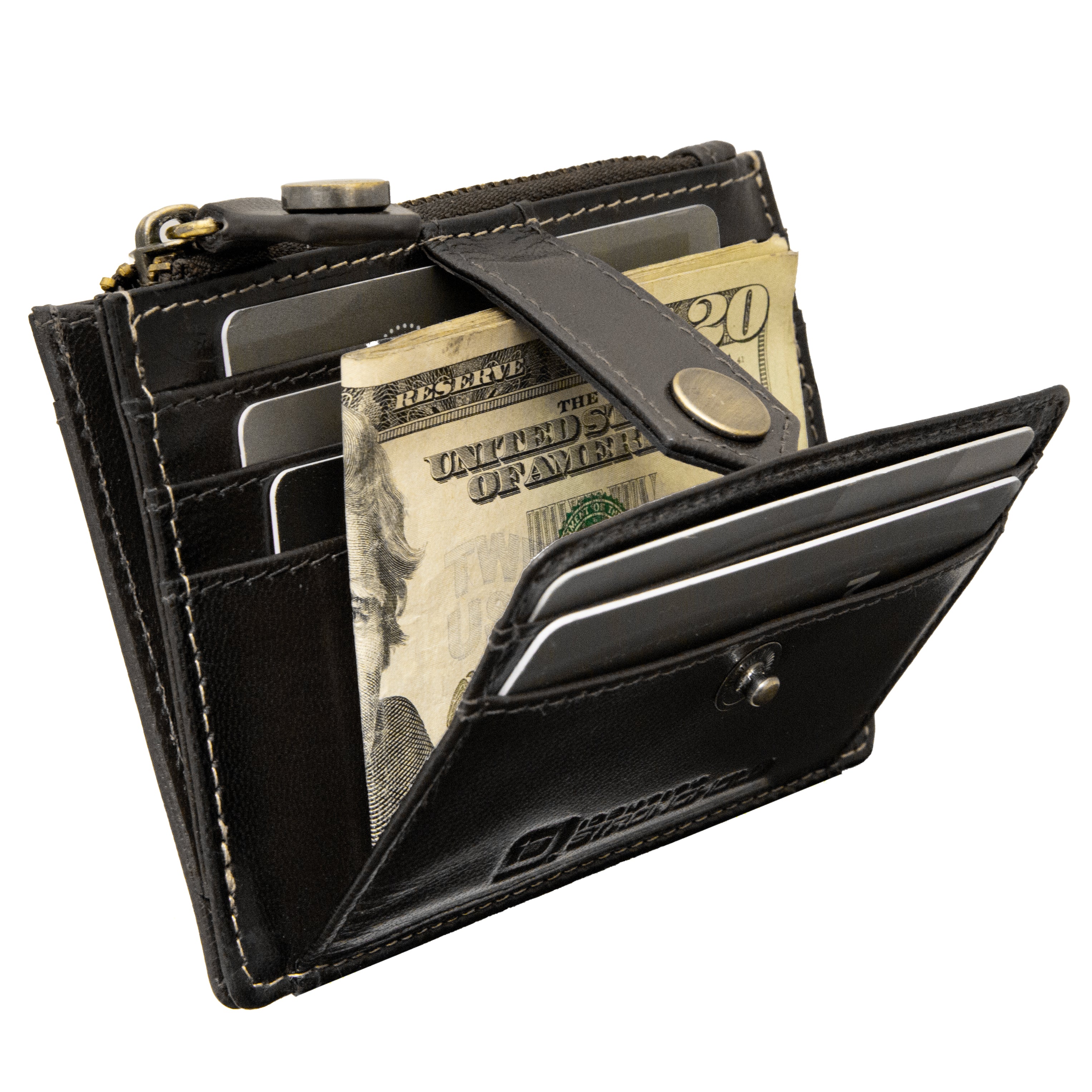 RFID Blocking Money Clip Mini Wallet - Black - IDSH7074 - blk