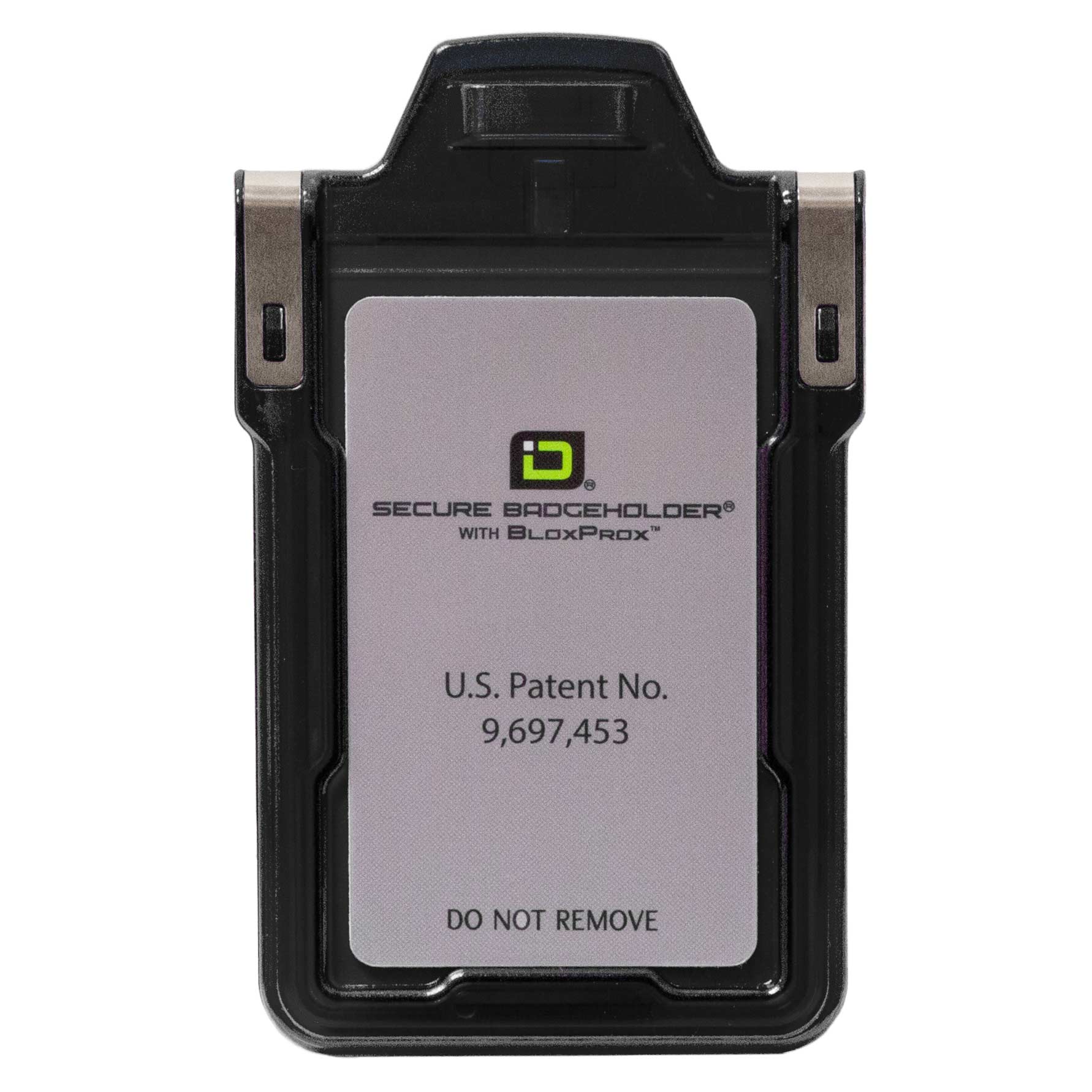Secure Badge Holder Classic with BloxProx™ - Protects 125Khz HID Prox 1 ID Card Holder - Black - IDSH5001 - 001B - Blk