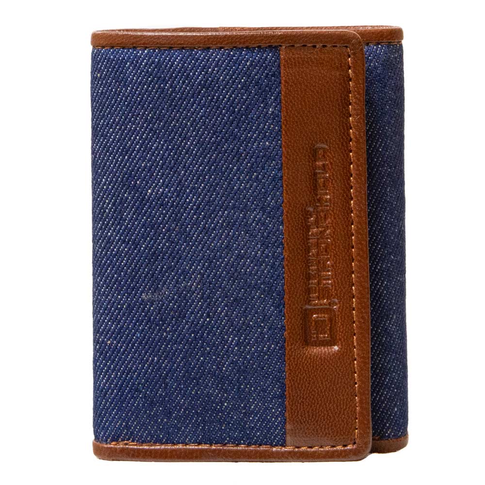 Men's Slim RFID Trifold Wallet with ID - Denim - IDSH7031 - den