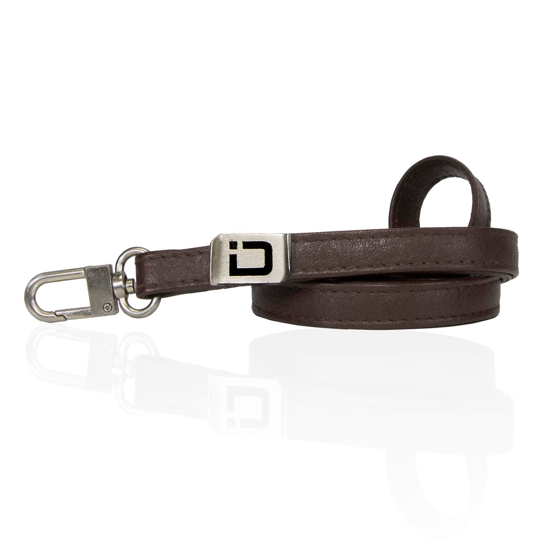 RFID Wallet Dual Portrait ID Leather Badge Holder - Brown - IDSH7007 - brn