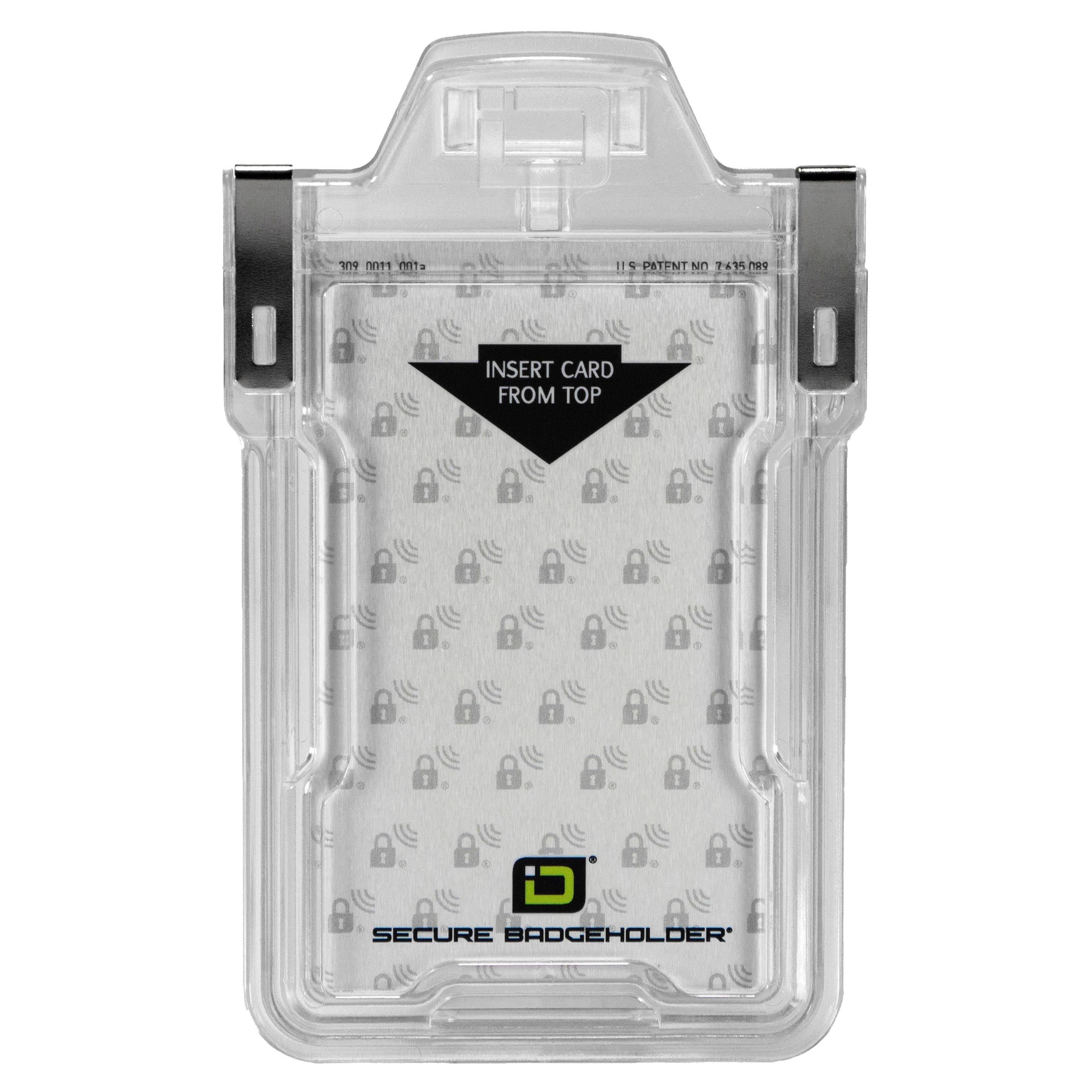Identity Stronghold Secure Badge Holder Classic, Clear (IDSH1004-001B-clr)