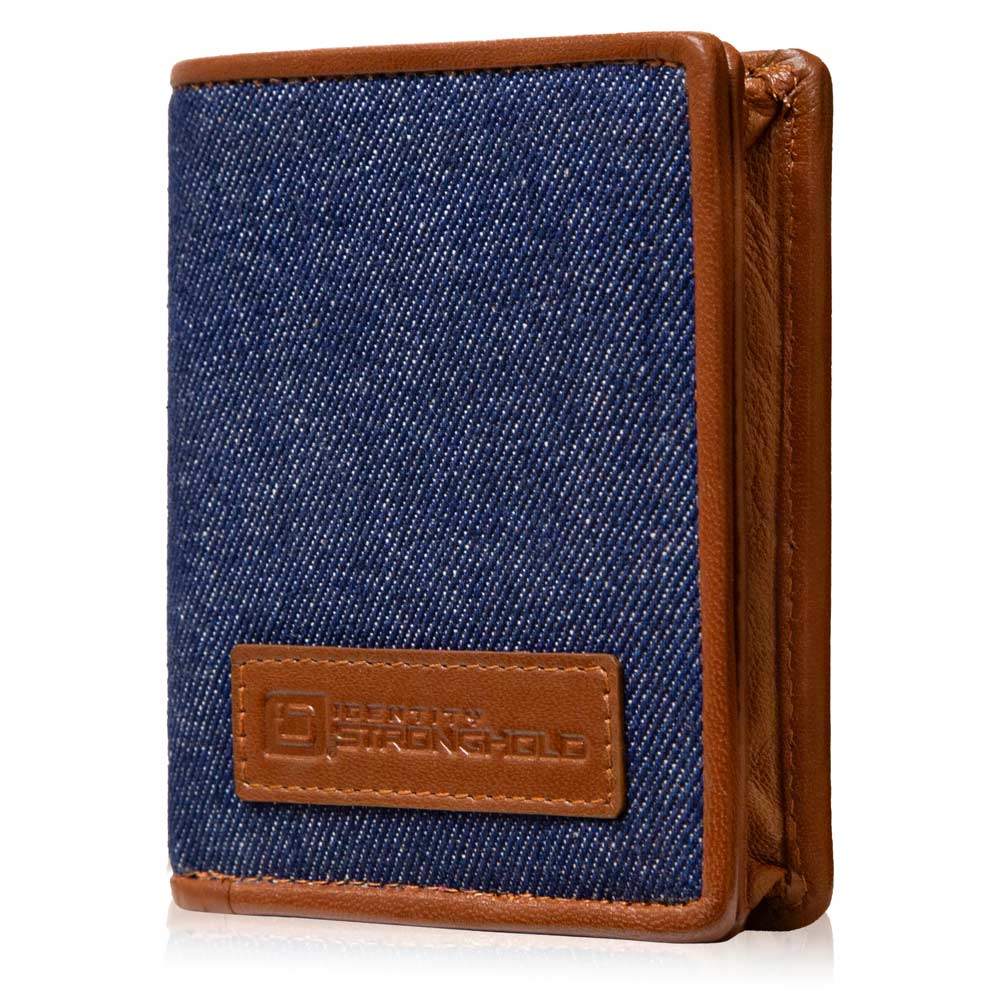 The Waltlet - Maximum Storage RFID Secure Minimalist Wallet - Denim - IDSH7068 - den