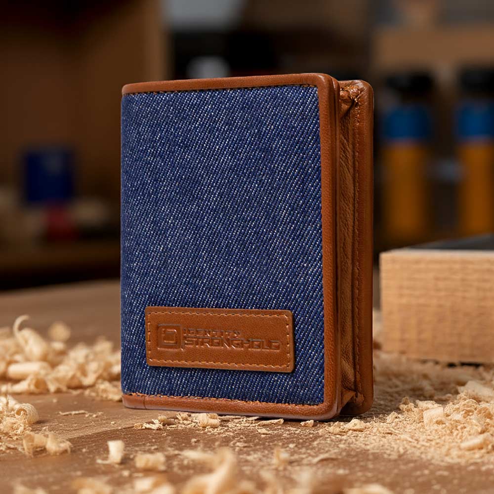 The Waltlet - Maximum Storage RFID Secure Minimalist Wallet - Denim - IDSH7068 - den