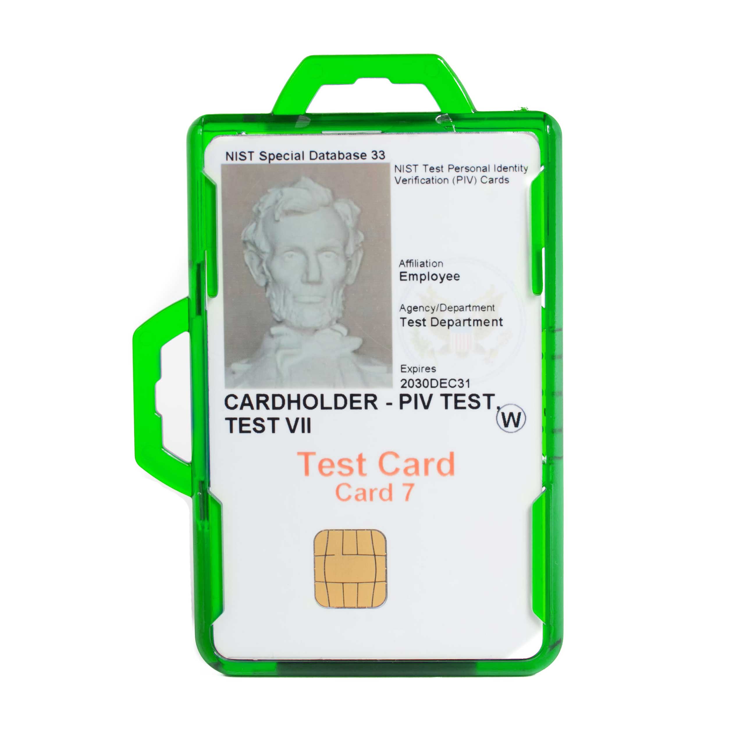 Secure Badge Holder DuoLite ® Dual Hook 2 ID Card Holder - Green - IDSH2004 - 003B - Grn