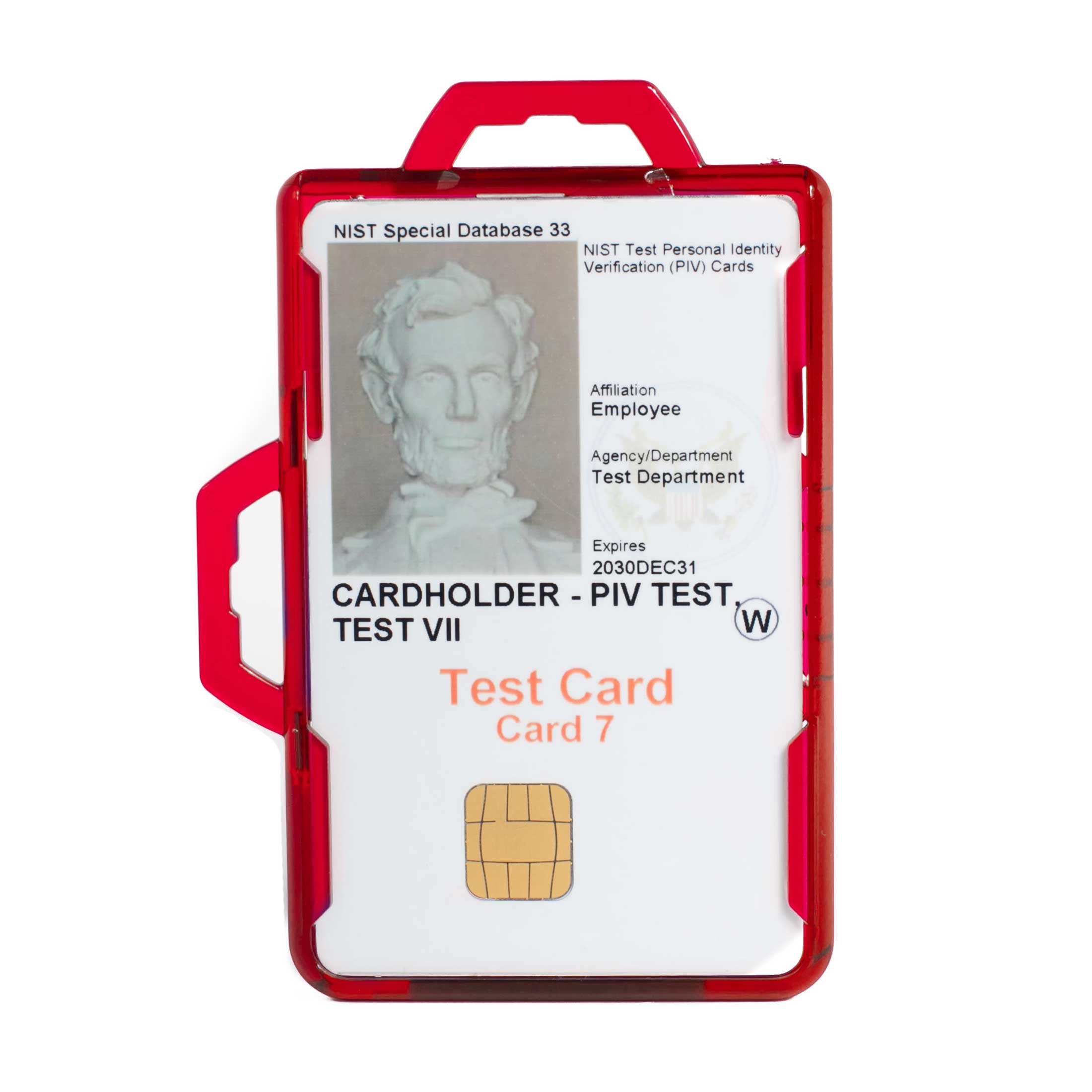 Secure Badge Holder DuoLite ® Dual Hook 2 ID Card Holder - Red - IDSH2004 - 003B - Red