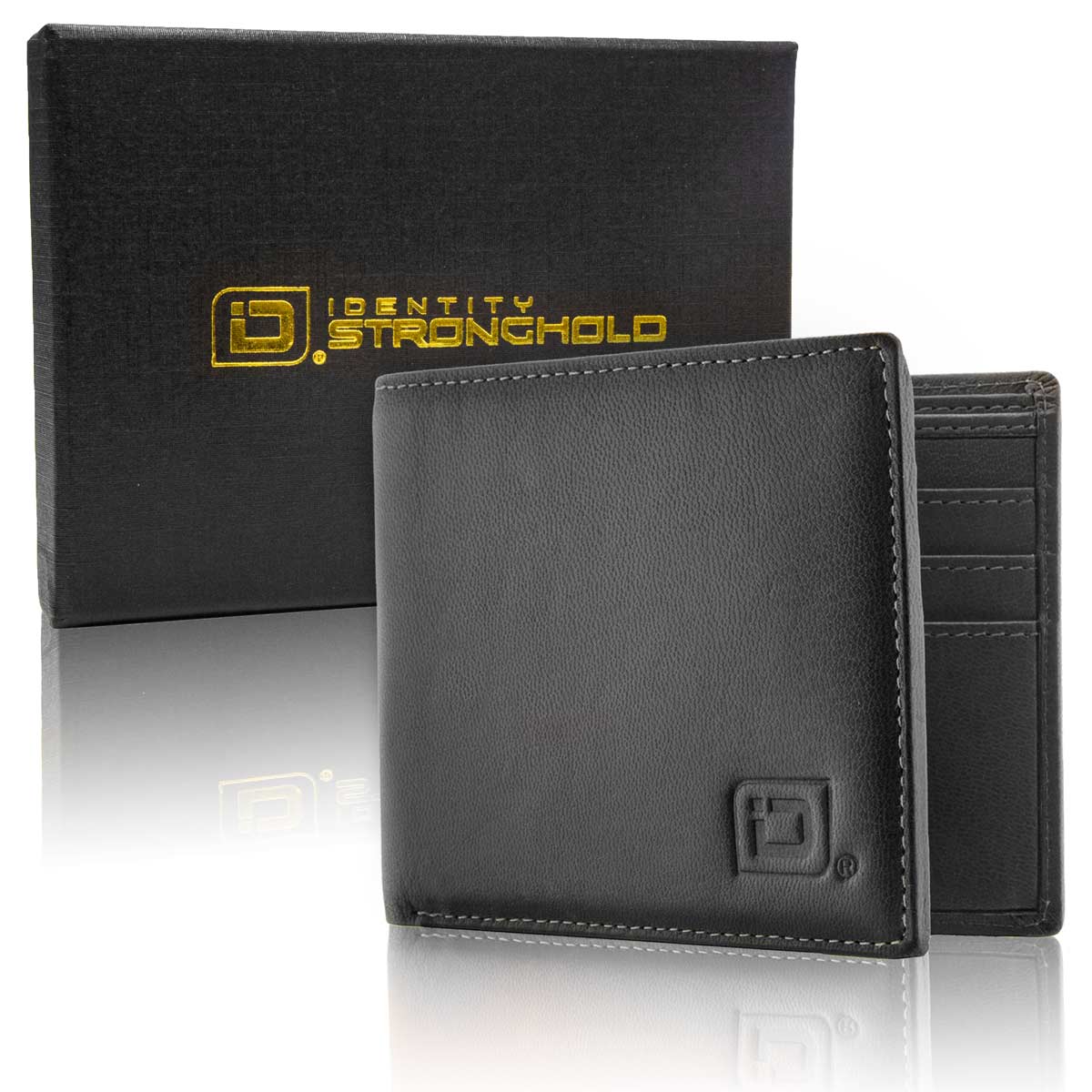 Mens RFID Wallet -  6 Slot Thin Bifold Wallet