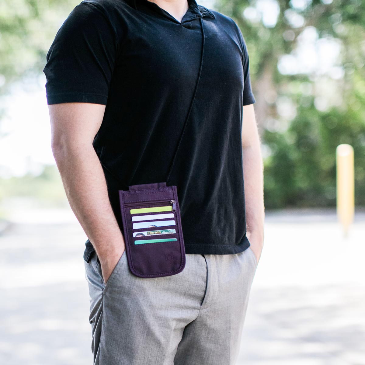 RFID Wallet Passport Traveler - Plum - IDSH7205 - plum