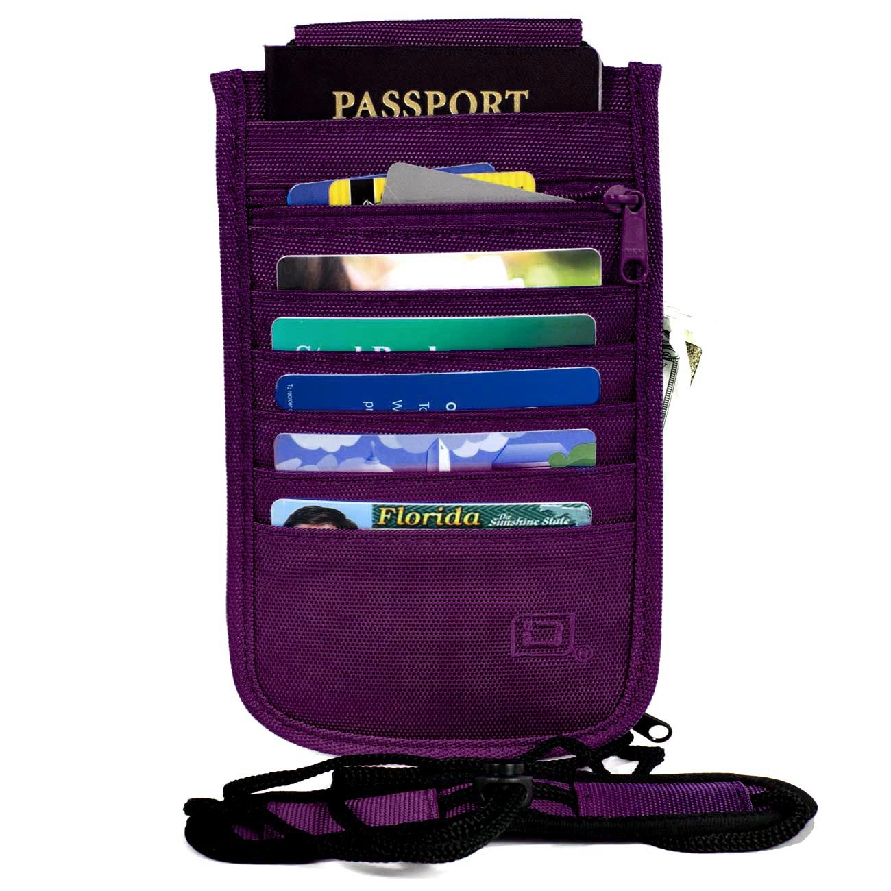RFID Wallet Passport Traveler - Plum - IDSH7205 - plum