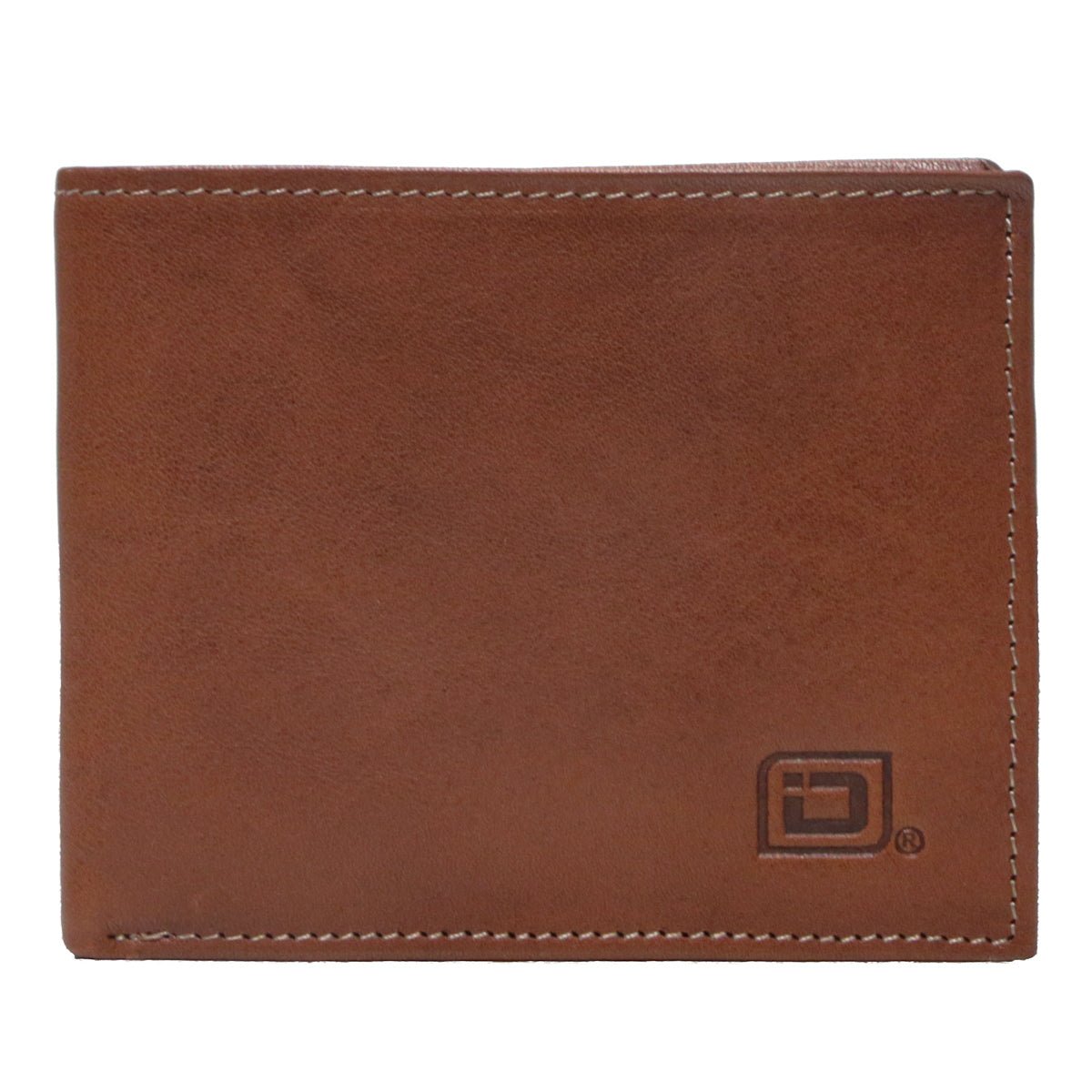 Men's RFID Wallet - Men's Italian Leather Bifold Wallet - Light Brown - IDSH7304 - ltbrn