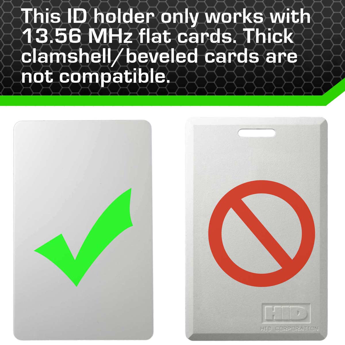 Secure Badge Holder Lite ™ Vertical 1 ID Card ID Holder with Belt Clip - Blue - IDSH9001 - 001B - BC - Blu