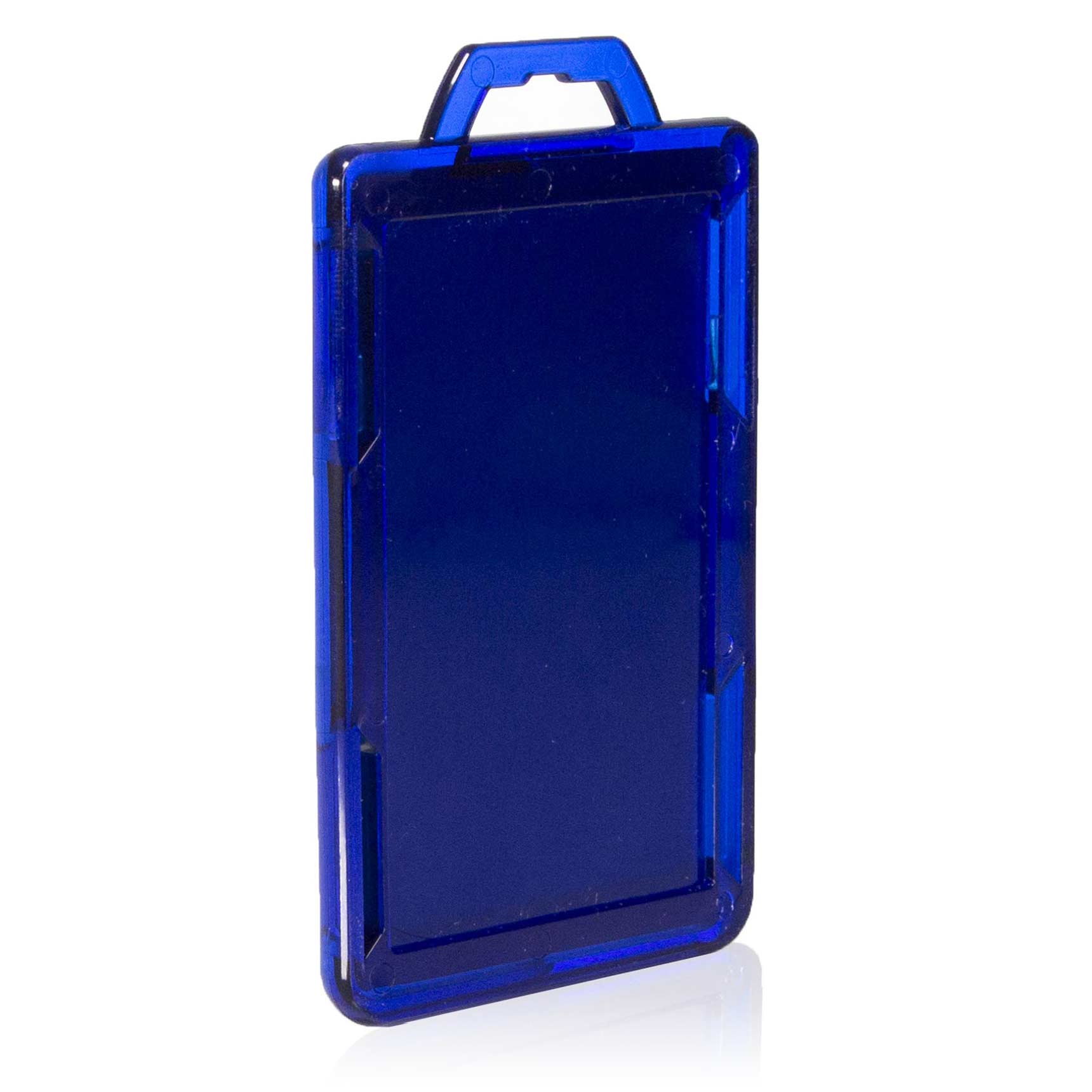 Secure Badge Holder Lite ™ Vertical 1 ID Card Holder - Blue - IDSH9001 - 001B - Blu