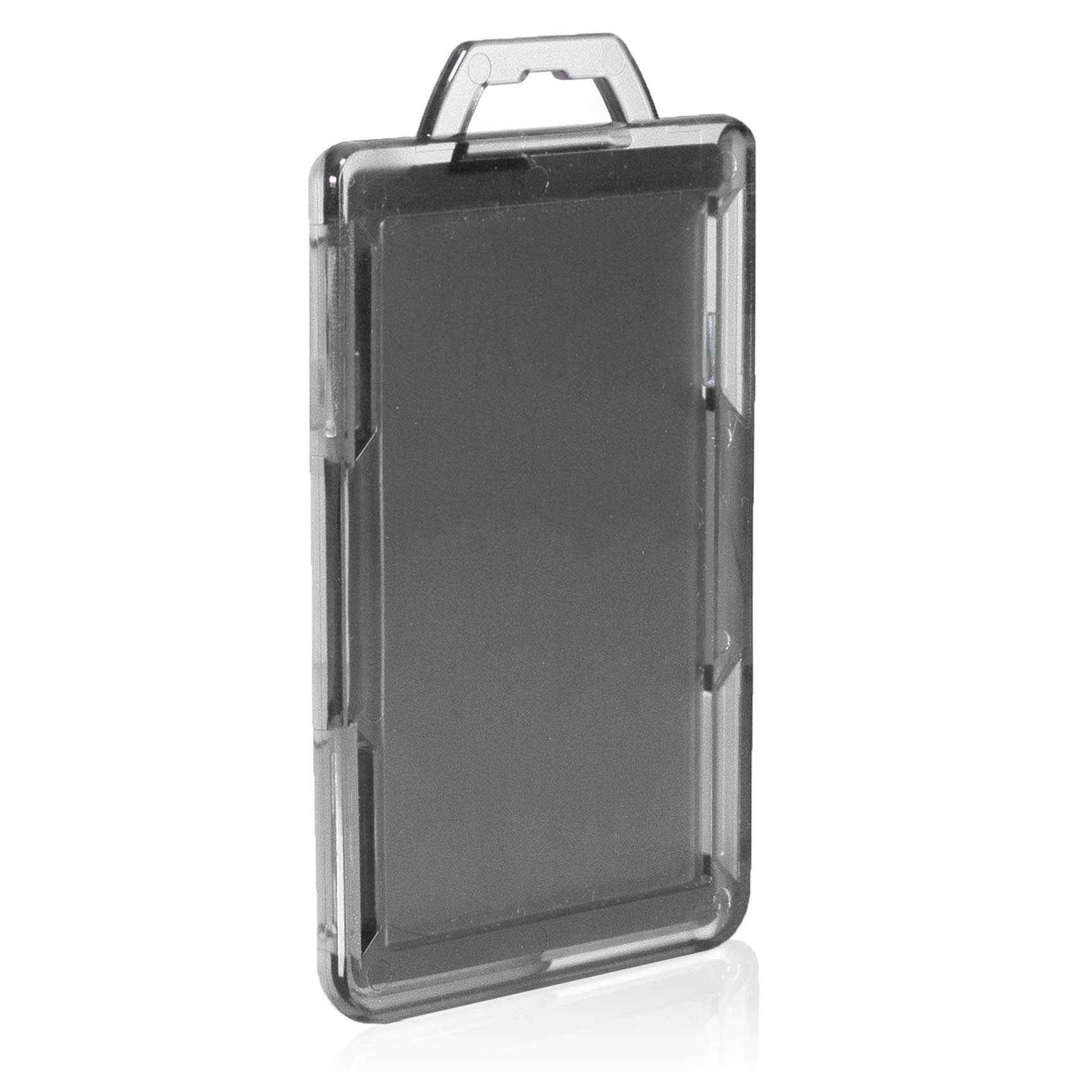 Secure Badge Holder Lite ™ Vertical 1 ID Card Holder - Clear - IDSH9001 - 001B - Clr