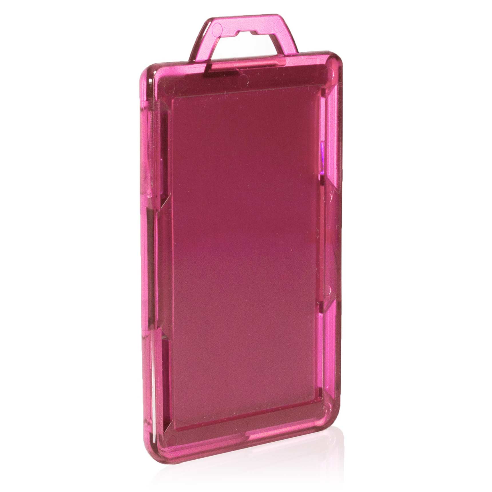 Secure Badge Holder Lite ™ Vertical 1 ID Card Holder - Pink - IDSH9001 - 001B - Pnk