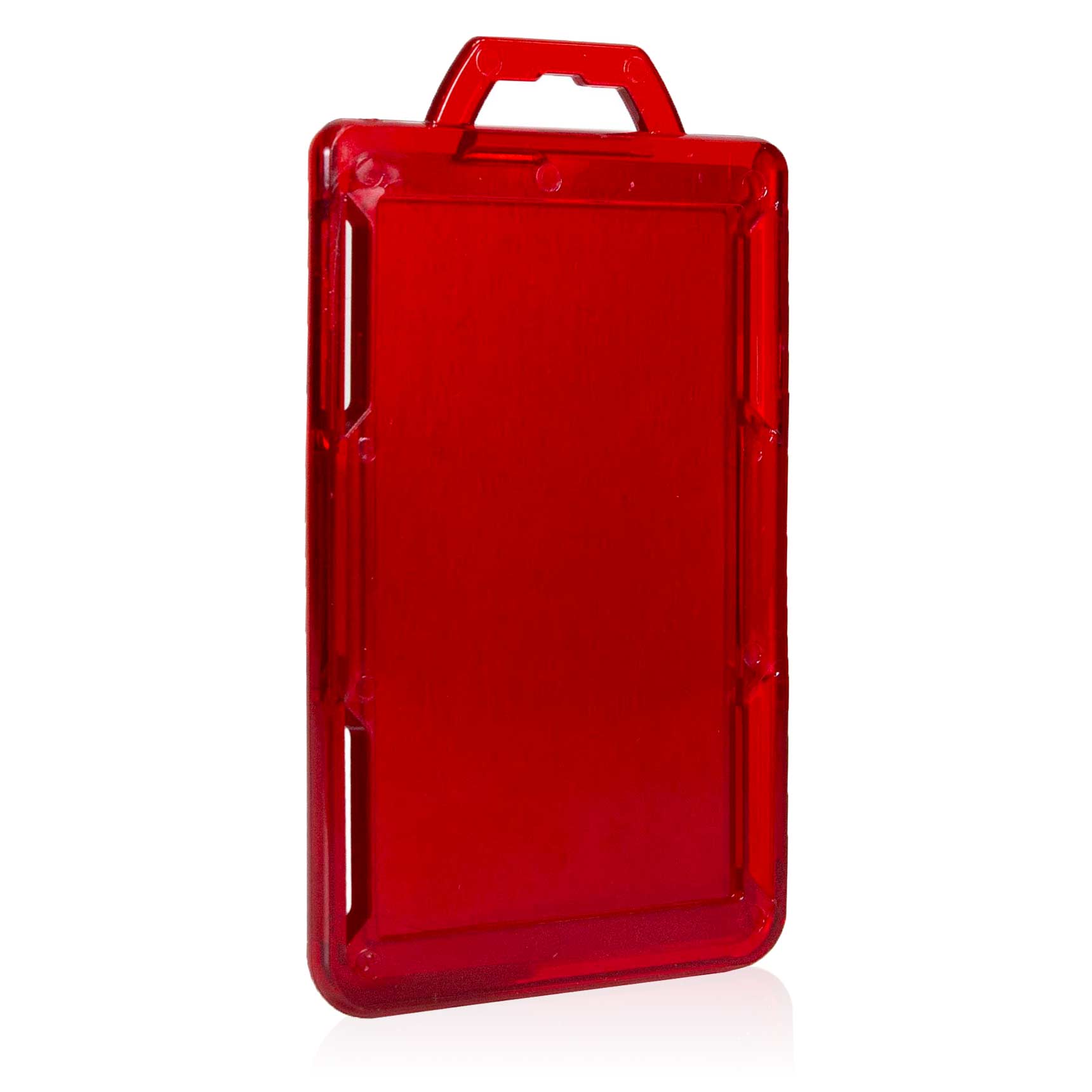 Secure Badge Holder Lite ™ Vertical 1 ID Card Holder - Red - IDSH9001 - 001B - Red