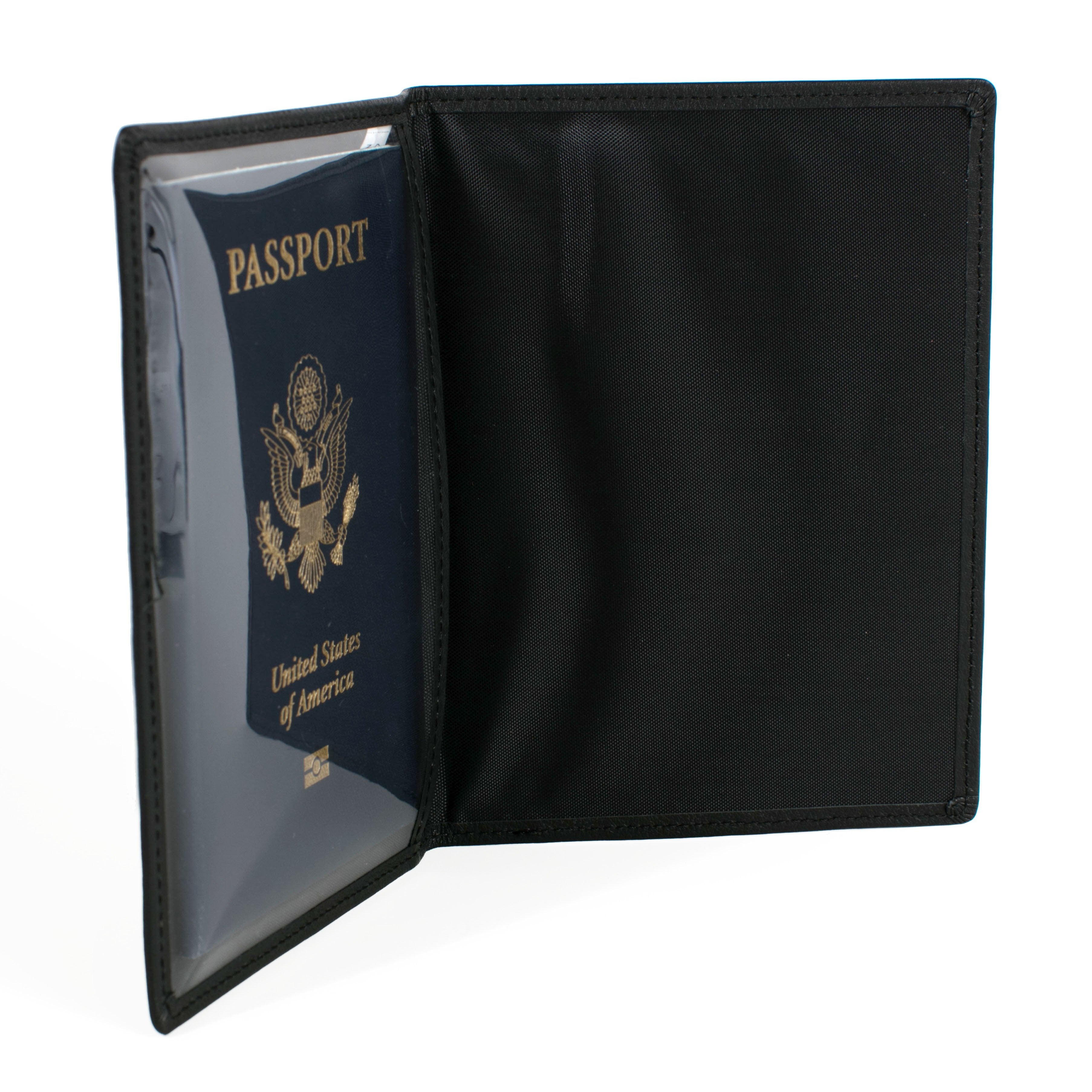 ID Stronghold Passport Black RFID Blocking Passport Cover