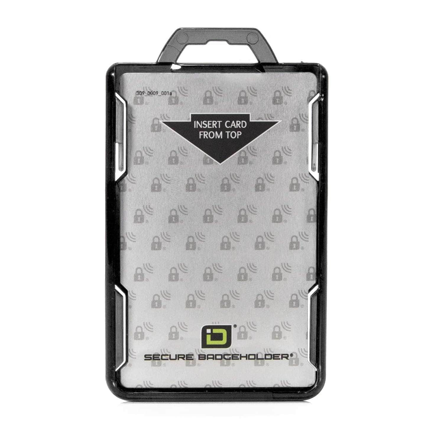 Secure Badge Holder Lite ™ Vertical 1 ID Card Holder - Black - IDSH9001 - 001B - Blk