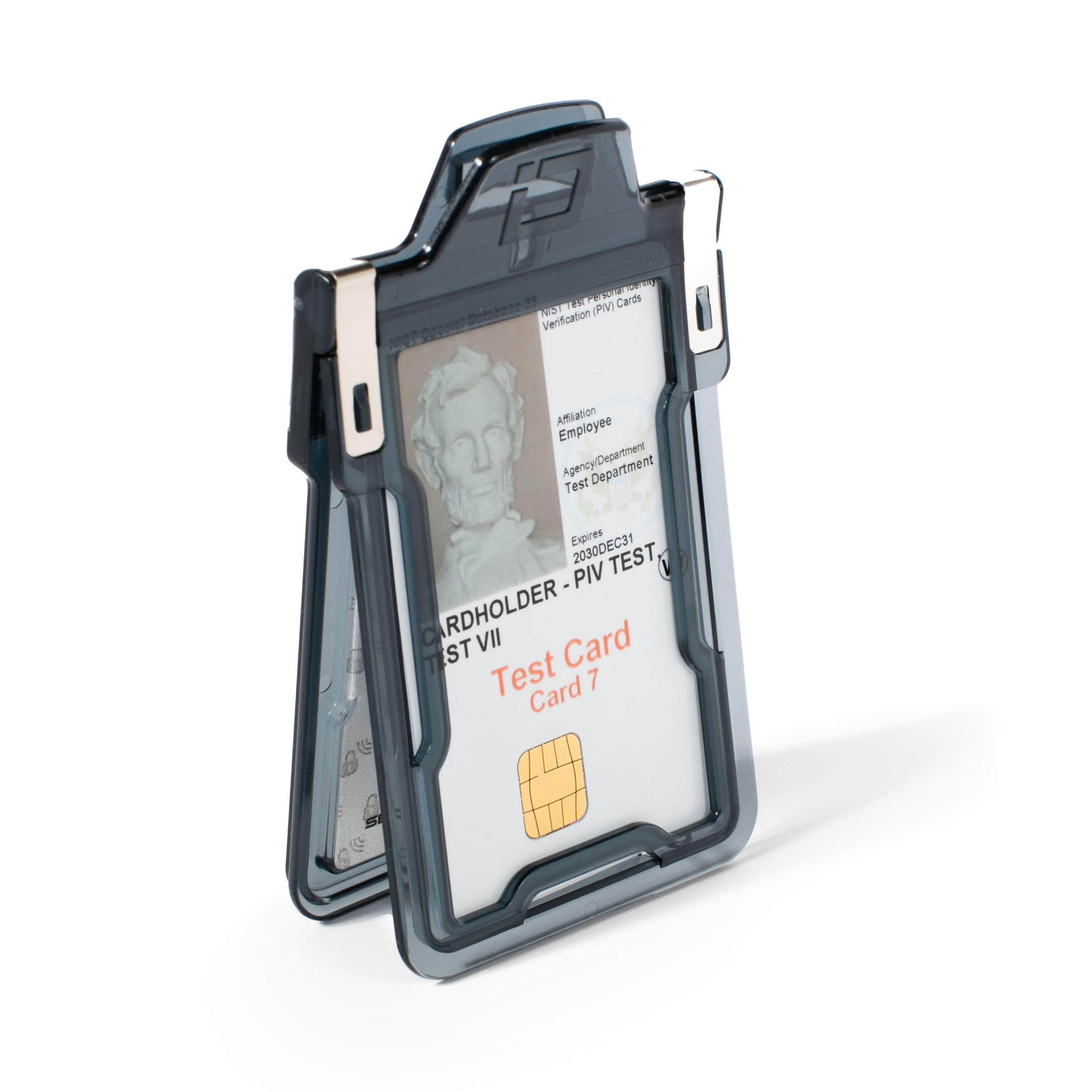 Secure Badge Holder Classic with BloxProx™ - Protects 125Khz HID Prox 1 ID Card Holder - Black - IDSH5001 - 001B - Blk