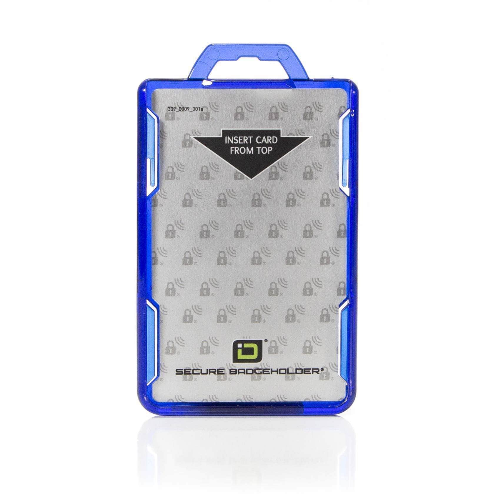 Secure Badge Holder BloxProx™ Lite PORTRAIT - Protects 125Khz HID Prox - 1 ID Card Holder - Blue - IDSH5004 - 001B - Blu