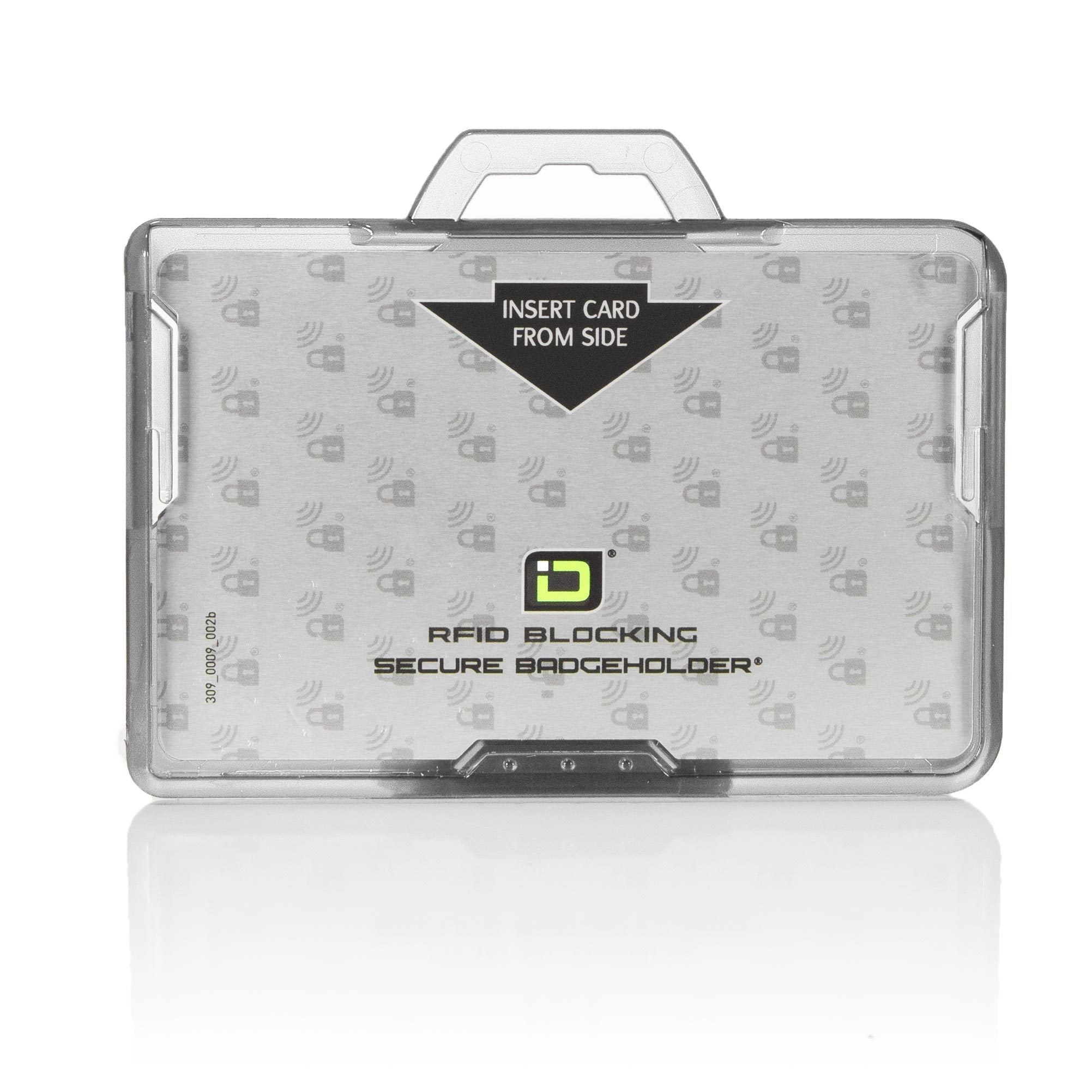 ID Stronghold Badgeholder BloxProx Clear Secure Badge Bolder BloxProx™ Lite LANDSCAPE - Protects 125Khz HID Prox
