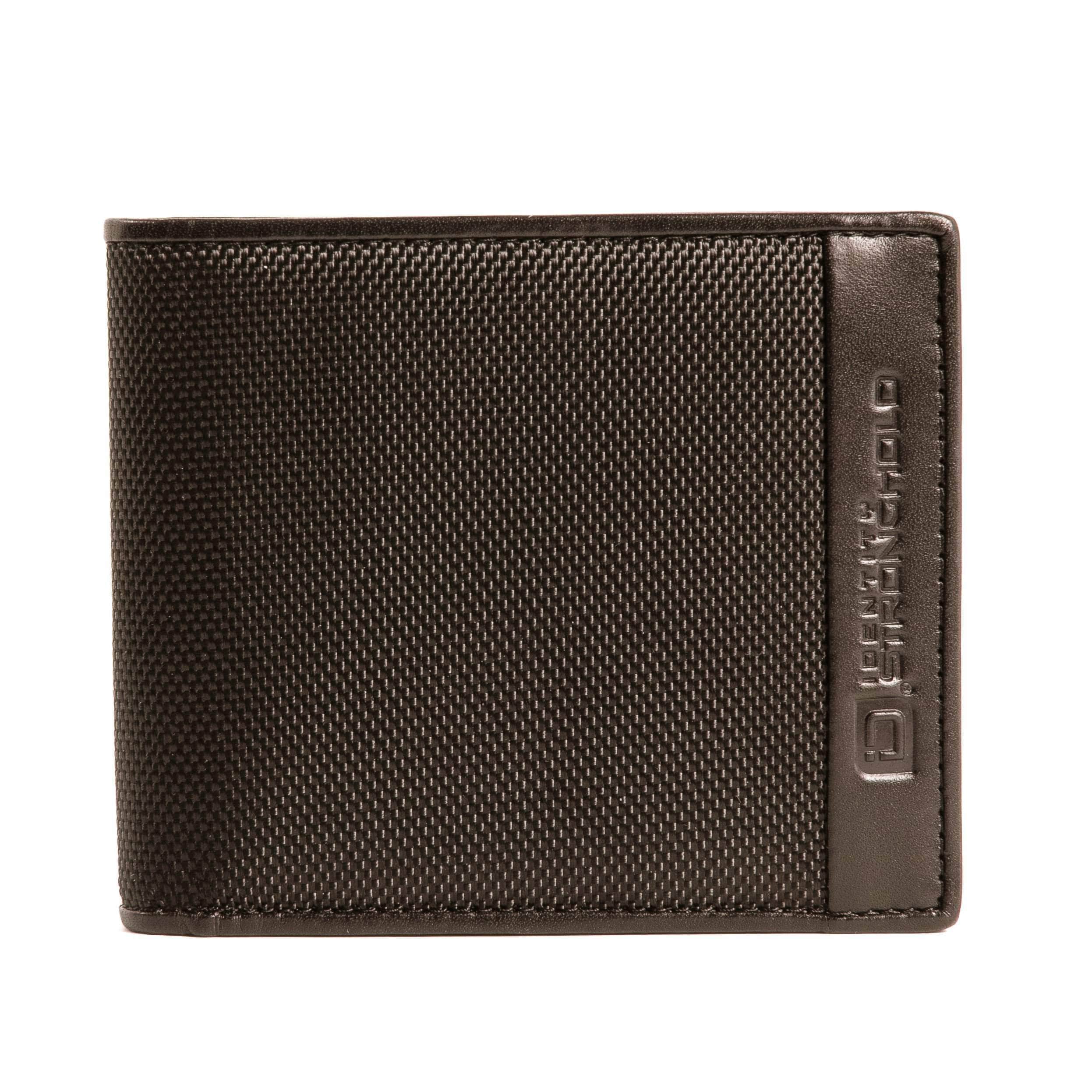 ID Stronghold Men's Wallet dark brown Mens RFID Wallet - Slim 7 Slot Bifold With ID in Leather and Nylon