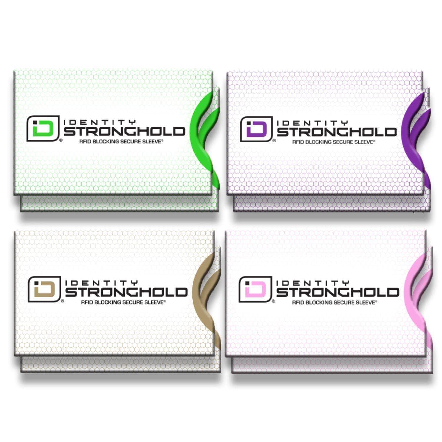 RFID Blocking Honeycomb Design Credit Card Sleeves - 16 Pack - HEXCC16PK