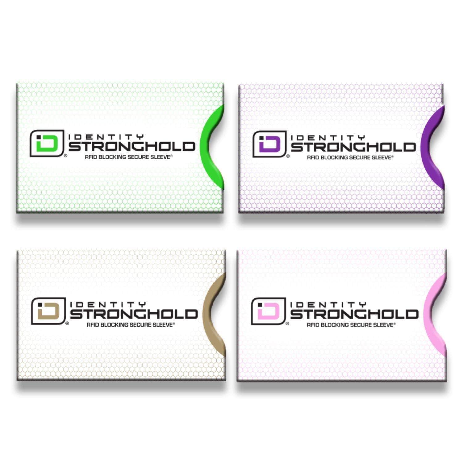 RFID Blocking Honeycomb Design Credit Card Sleeves - 8 Pack - HEXCC8PK