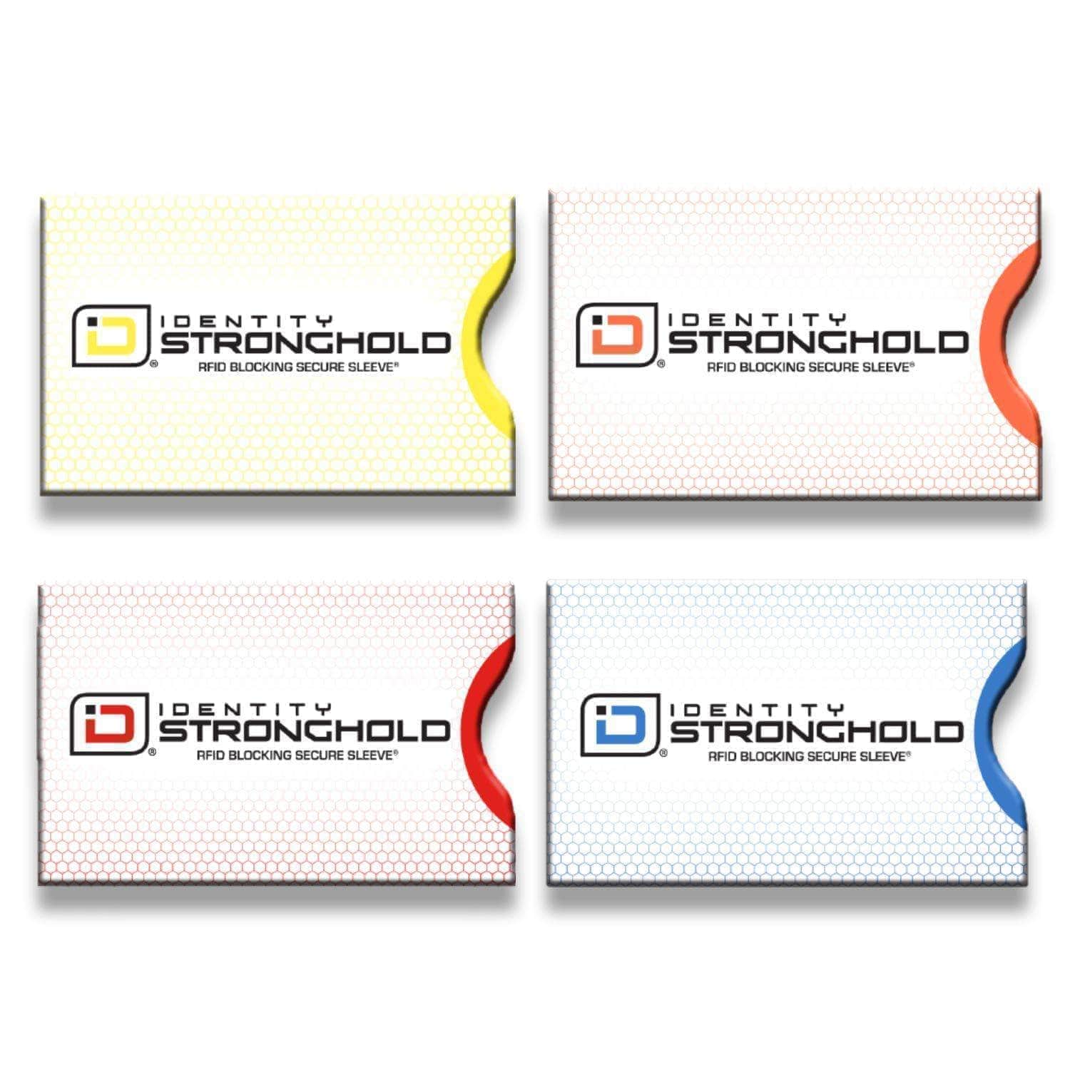 RFID Blocking Honeycomb Design Credit Card Sleeves - 8 Pack - HEXCC8PK