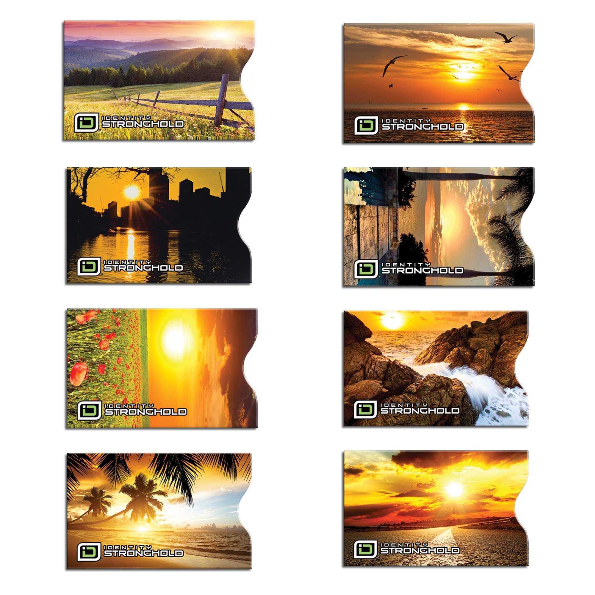 RFID Blocking Sunsets Credit Card Sleeves - 8 Pack - suncc8pk