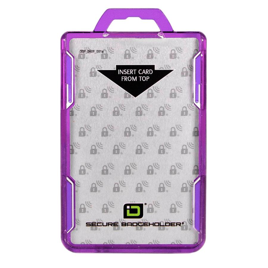 Secure Badge Holder DuoLite ® Vertical 2 ID Card Holder - Purple - IDSH2004 - 001B - Pur