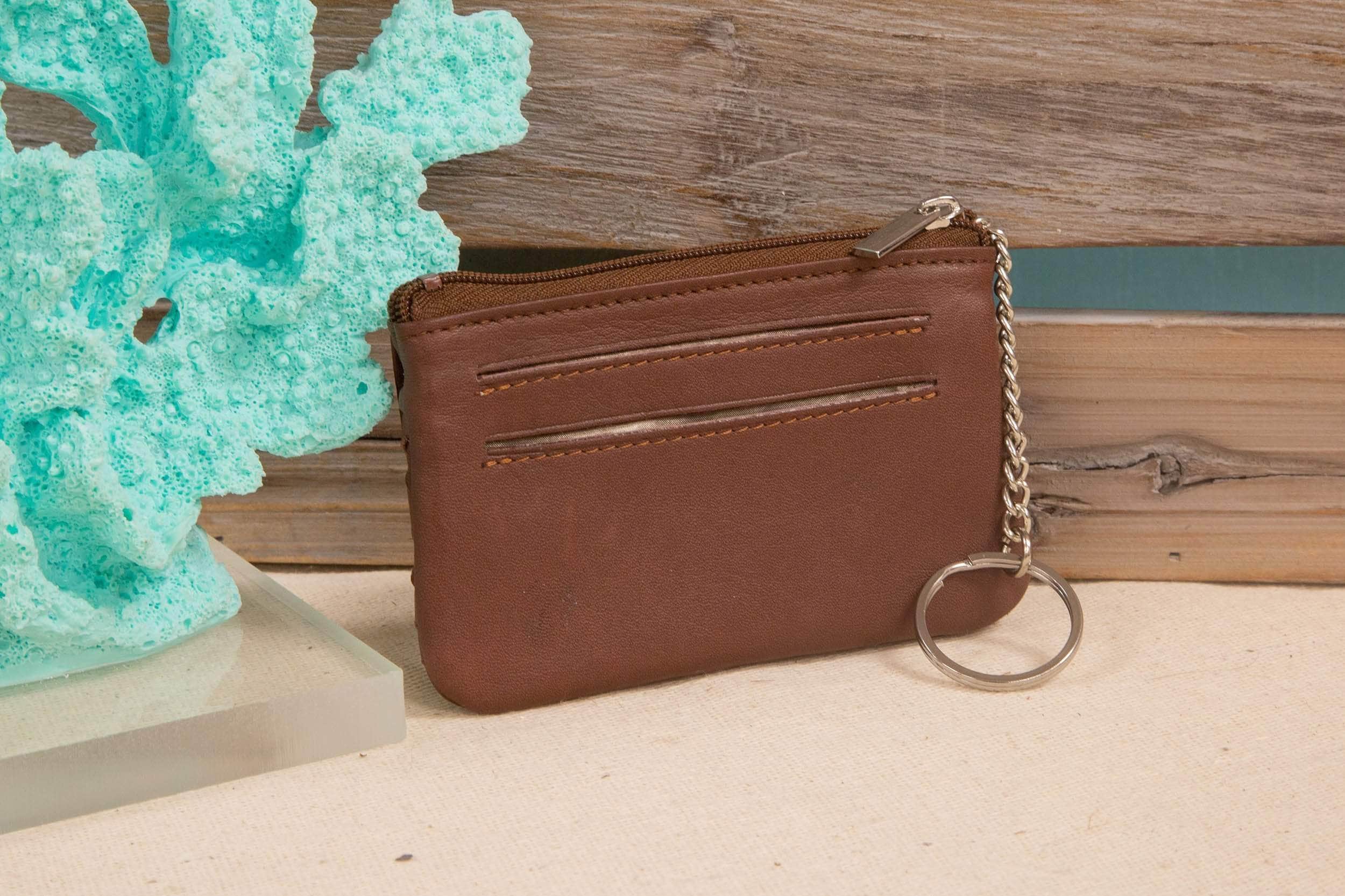 Safe Harbor Wallets for Women - RFID Classic Weave Keychain Purse - Brown - SA - 30025 - A - brn