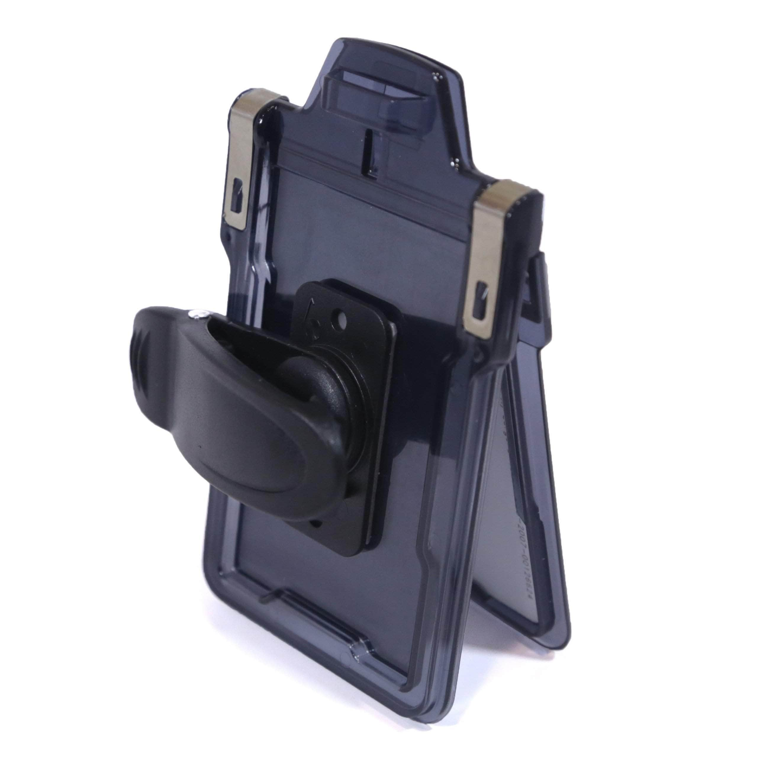 ID Stronghold Badgeholder Secure Badge Holder Classic Vertical 1 Card Holder With Belt Clip