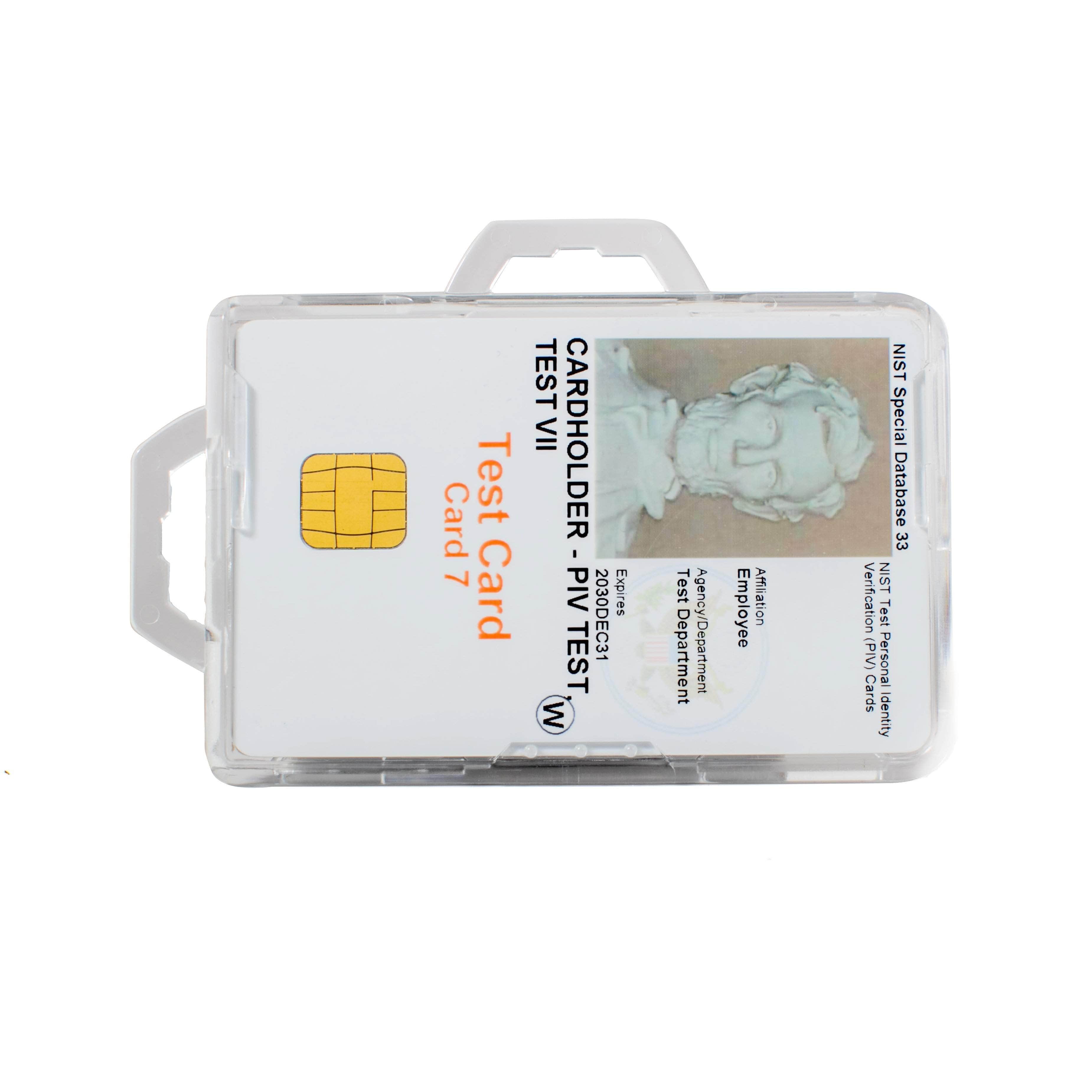 Secure Badge Holder DuoLite ® Dual Hook 2 ID Card Holder - Clear - IDSH2004 - 003B - Clr
