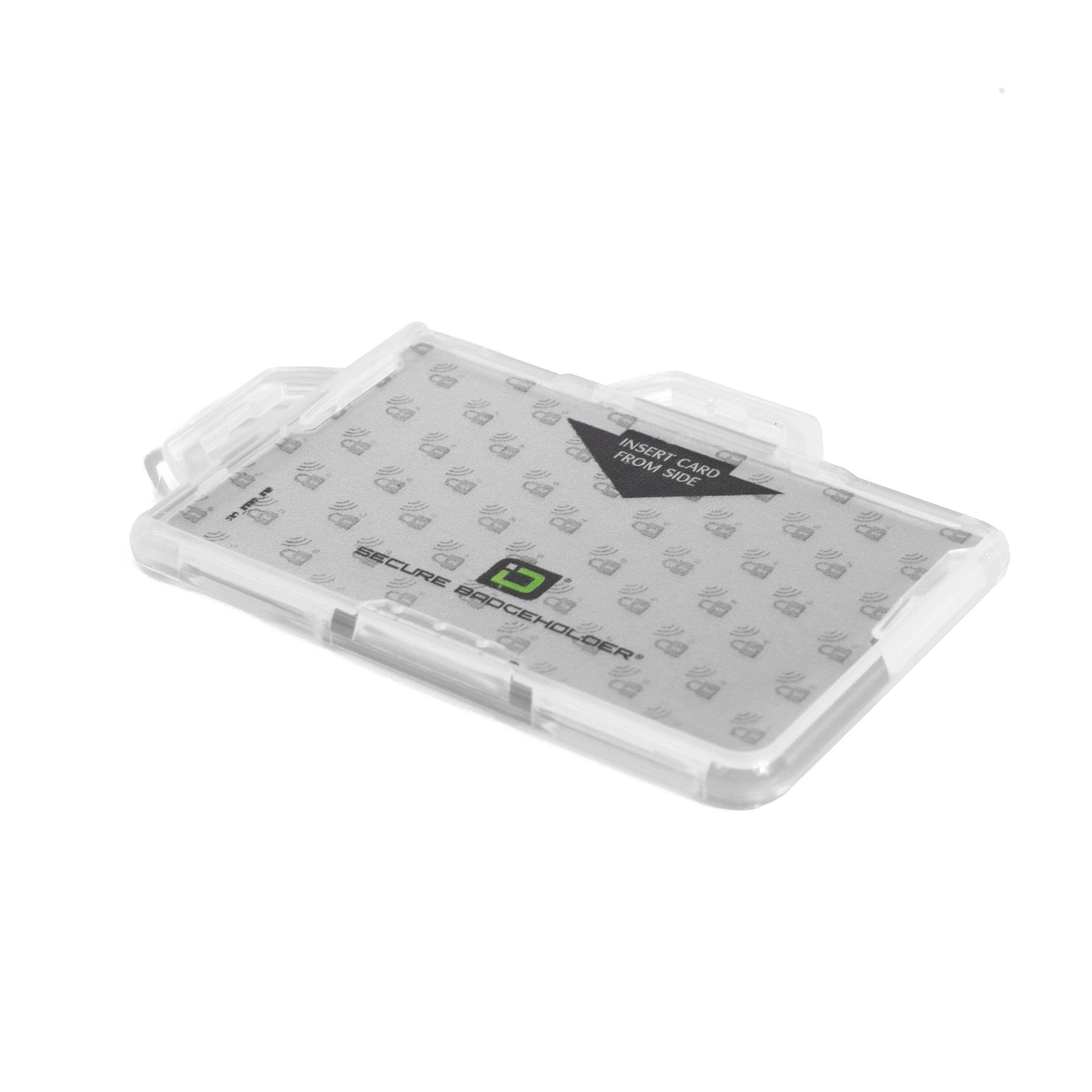 Secure Badge Holder DuoLite ® Dual Hook 2 ID Card Holder - Clear - IDSH2004 - 003B - Clr