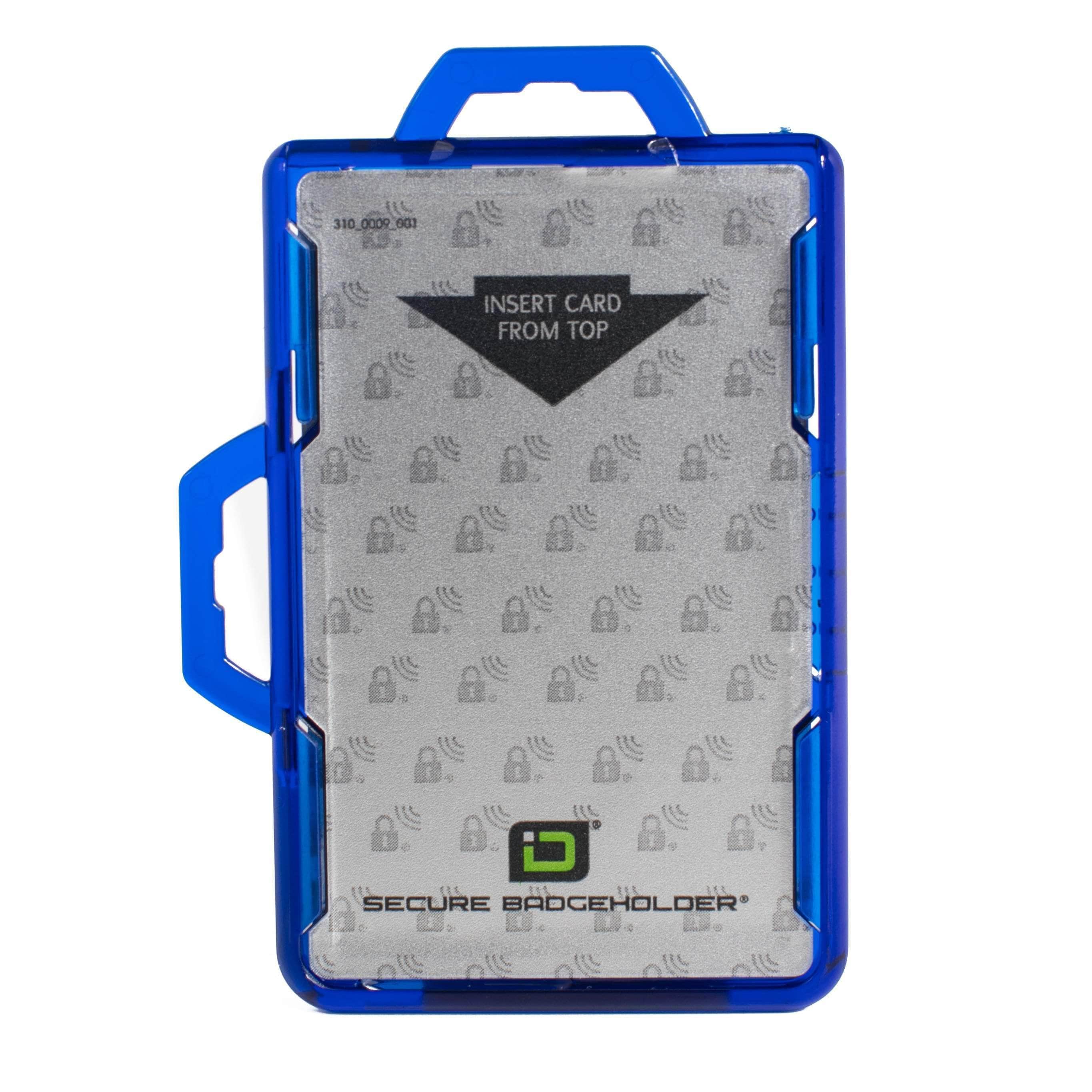 Secure Badge Holder DuoLite ® Dual Hook 2 ID Card Holder - Blue - IDSH2004 - 003B - Blu