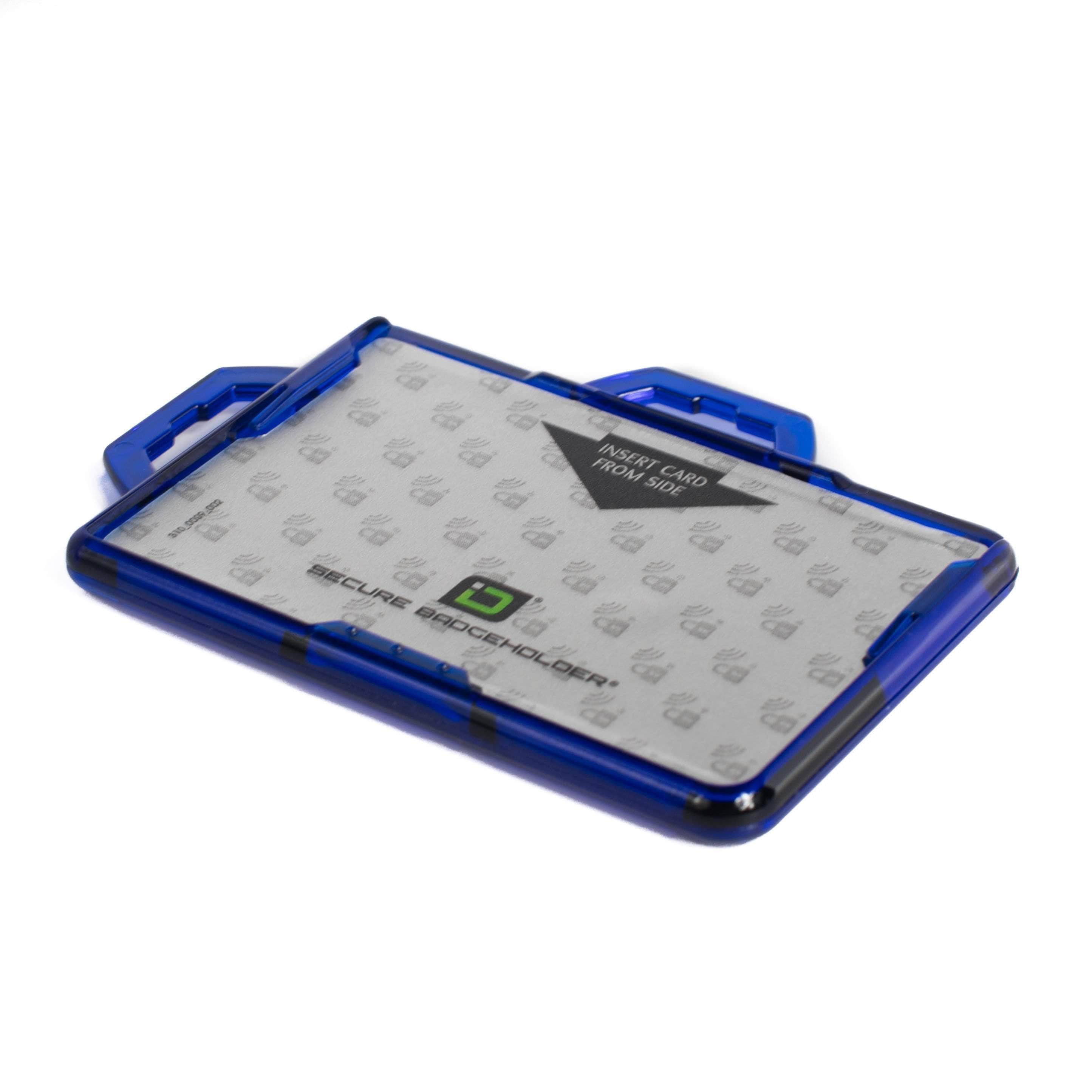 Secure Badge Holder DuoLite ® Dual Hook 2 ID Card Holder - Blue - IDSH2004 - 003B - Blu