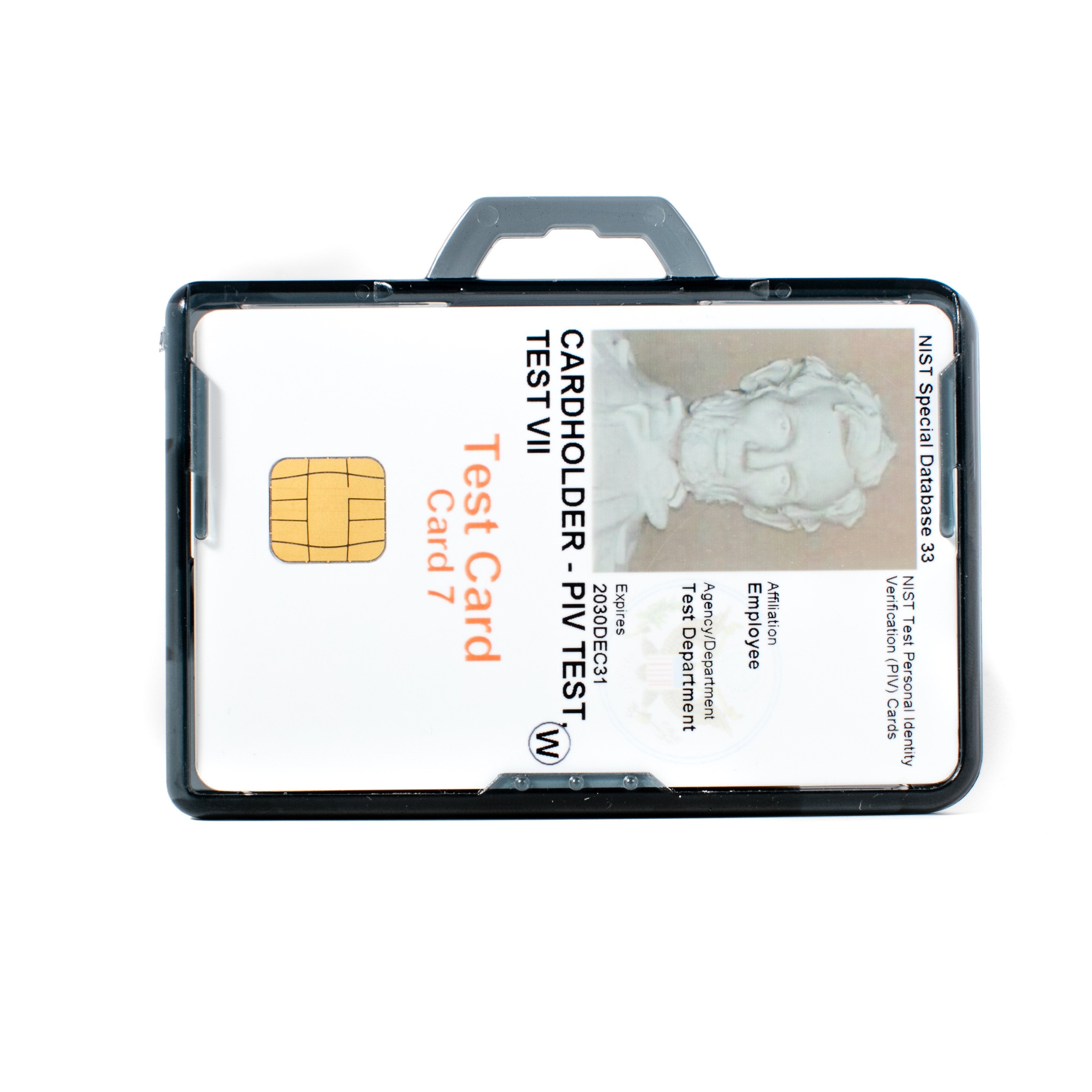 Secure Badge Holder DuoLite ® Horizontal 2 ID Card Holder - Black - IDSH2004 - 002B - Blk