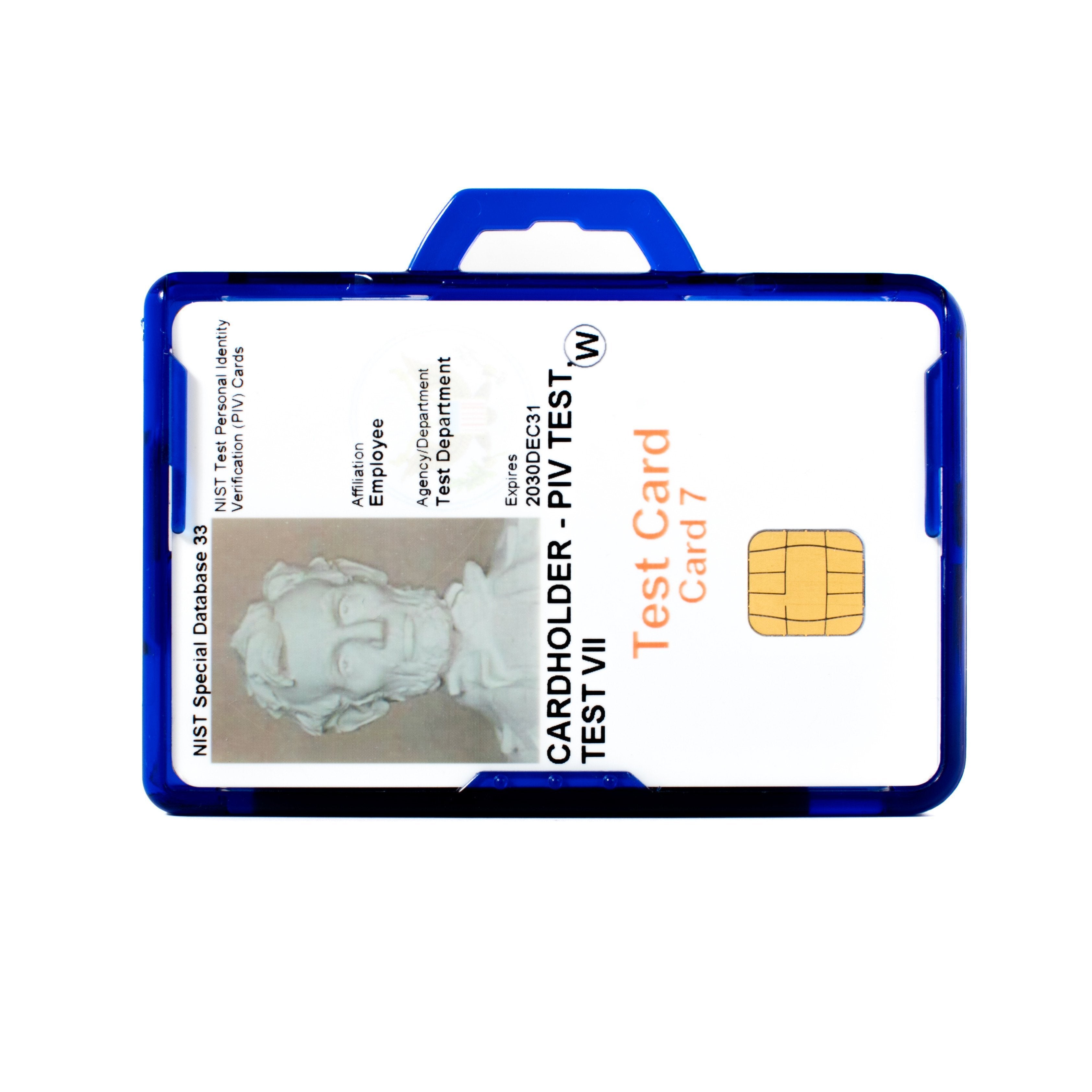 Secure Badge Holder DuoLite ® Horizontal 2 ID Card Holder - Blue - IDSH2004 - 002B - Blu