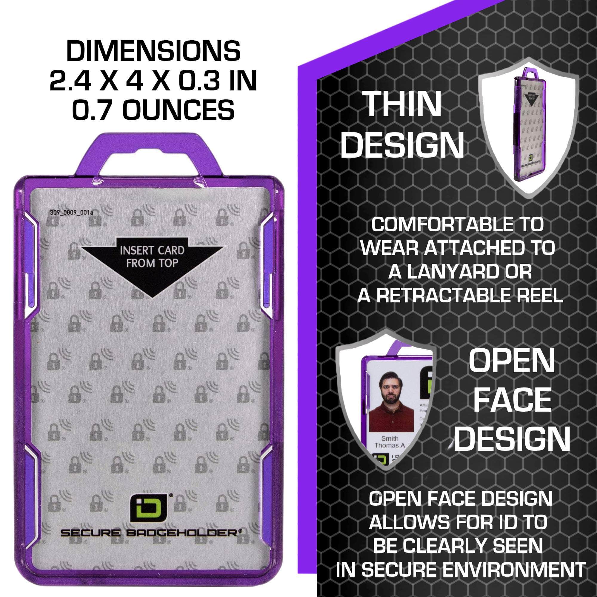 IDSH2004-001B-ID-Stronghold-Purple-DuoLite-Vertical-2-Card-Holder-Dimension
