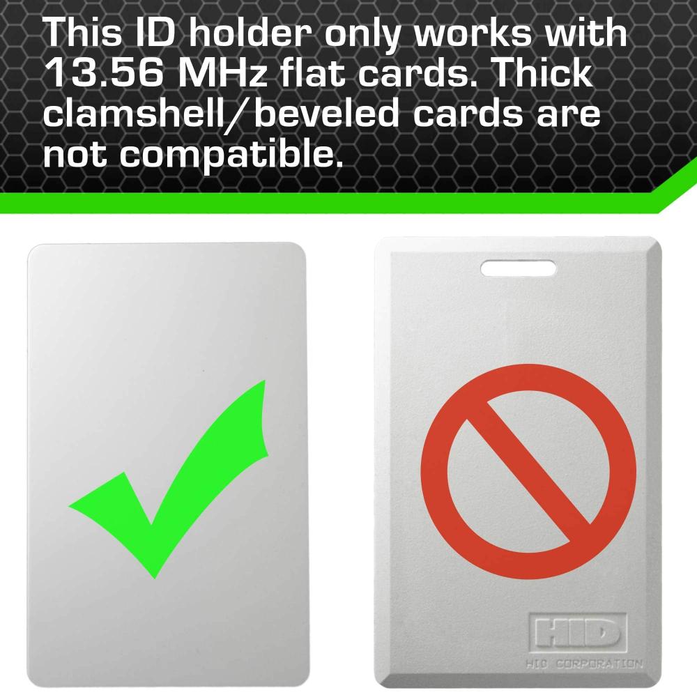"Squeeze to Read" Secure Badge Holder Classic Vertical 1 ID Card Holder - Clear - IDSH1004 - 001B - Clr