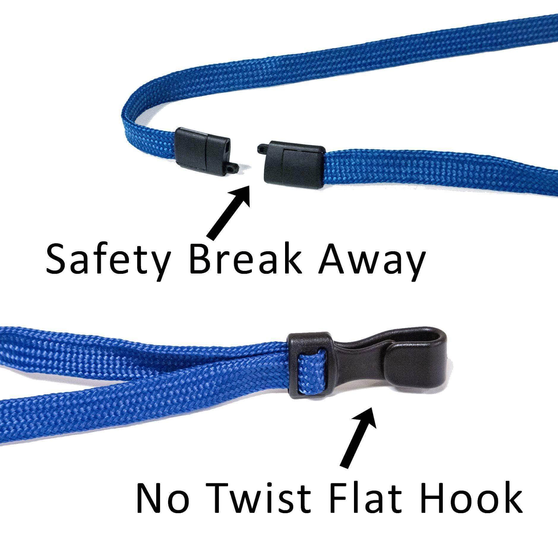 Secure Badge Holder Duolite ® Vertical 2 ID Card Holder, and Lanyard Bundle - Blue - IDSH2038 - blublu