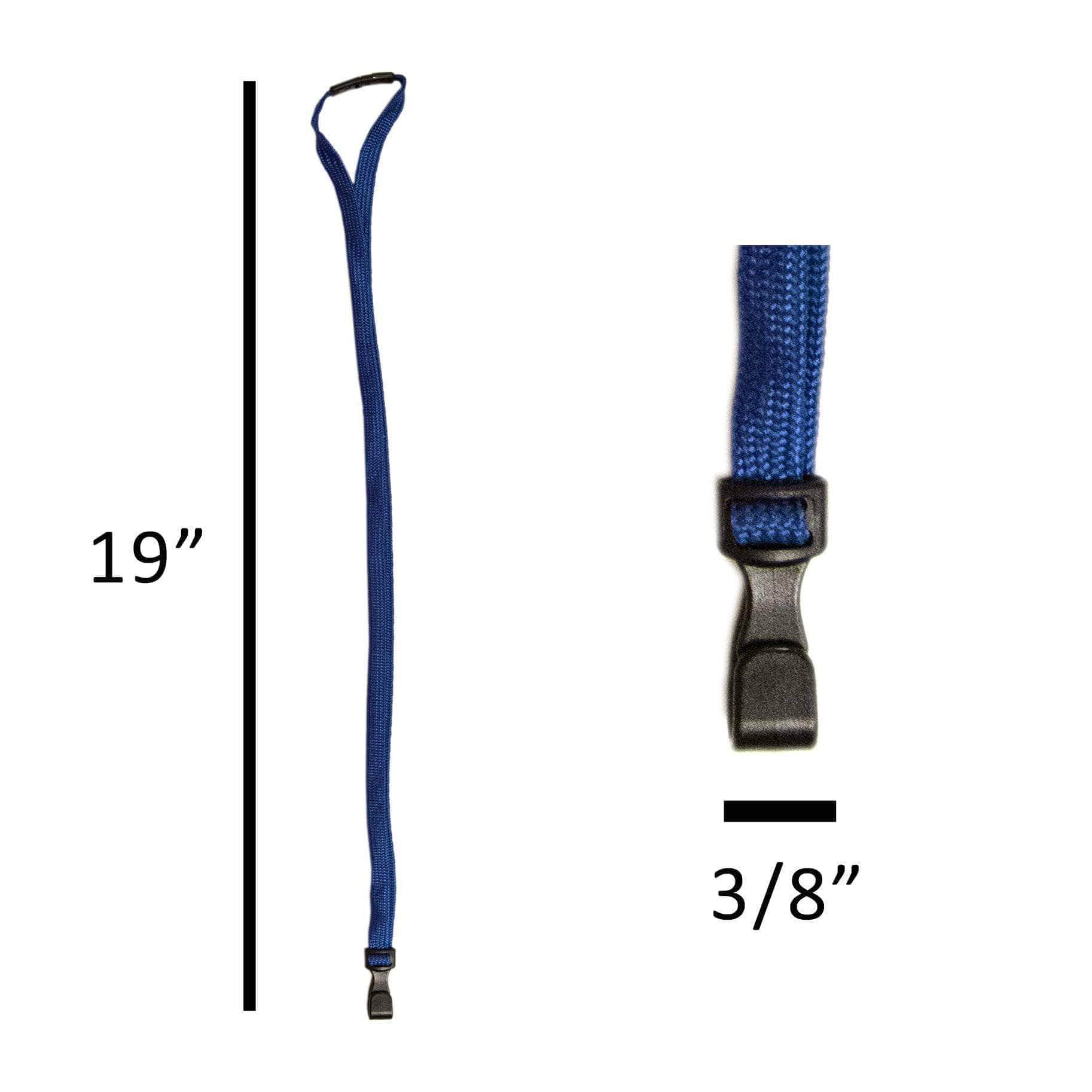 Secure Badge Holder Duolite ® Vertical 2 ID Card Holder, and Lanyard Bundle - Blue - IDSH2038 - blublu