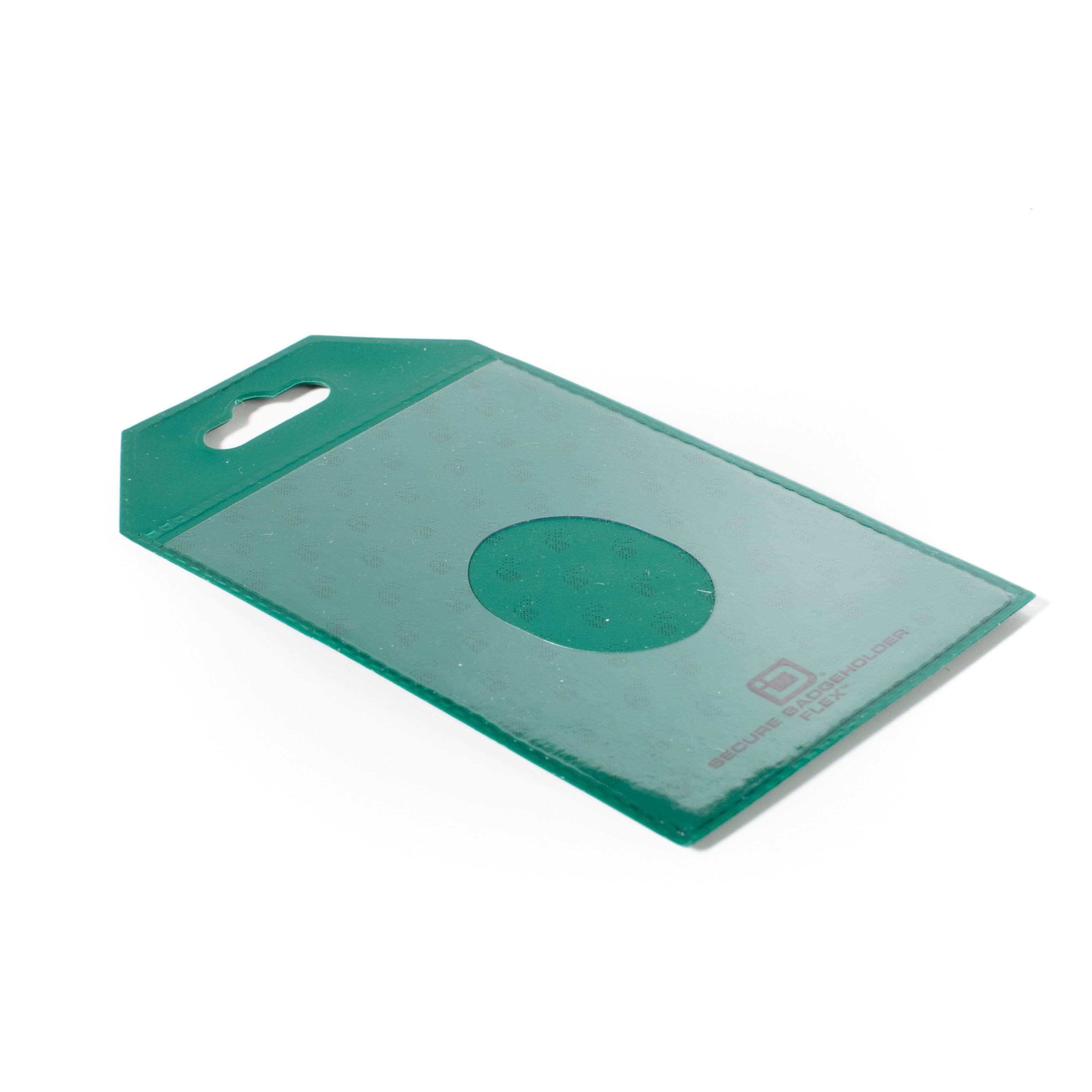 Secure Badge Holder Flex Vertical 2 ID Card Holder - Green - IDSH3004 - 001B - Grn