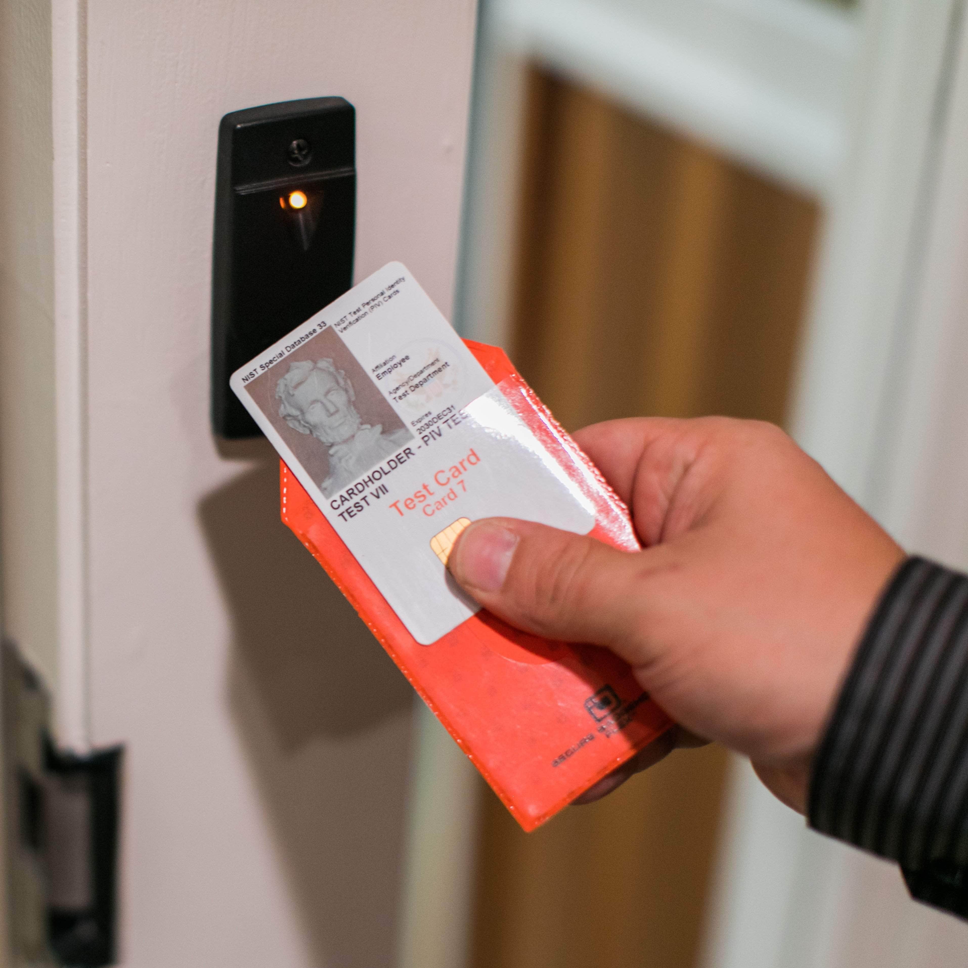 Secure Badge Holder Flex Vertical 2 ID Card Holder - Orange - IDSH3004 - 001B - Org