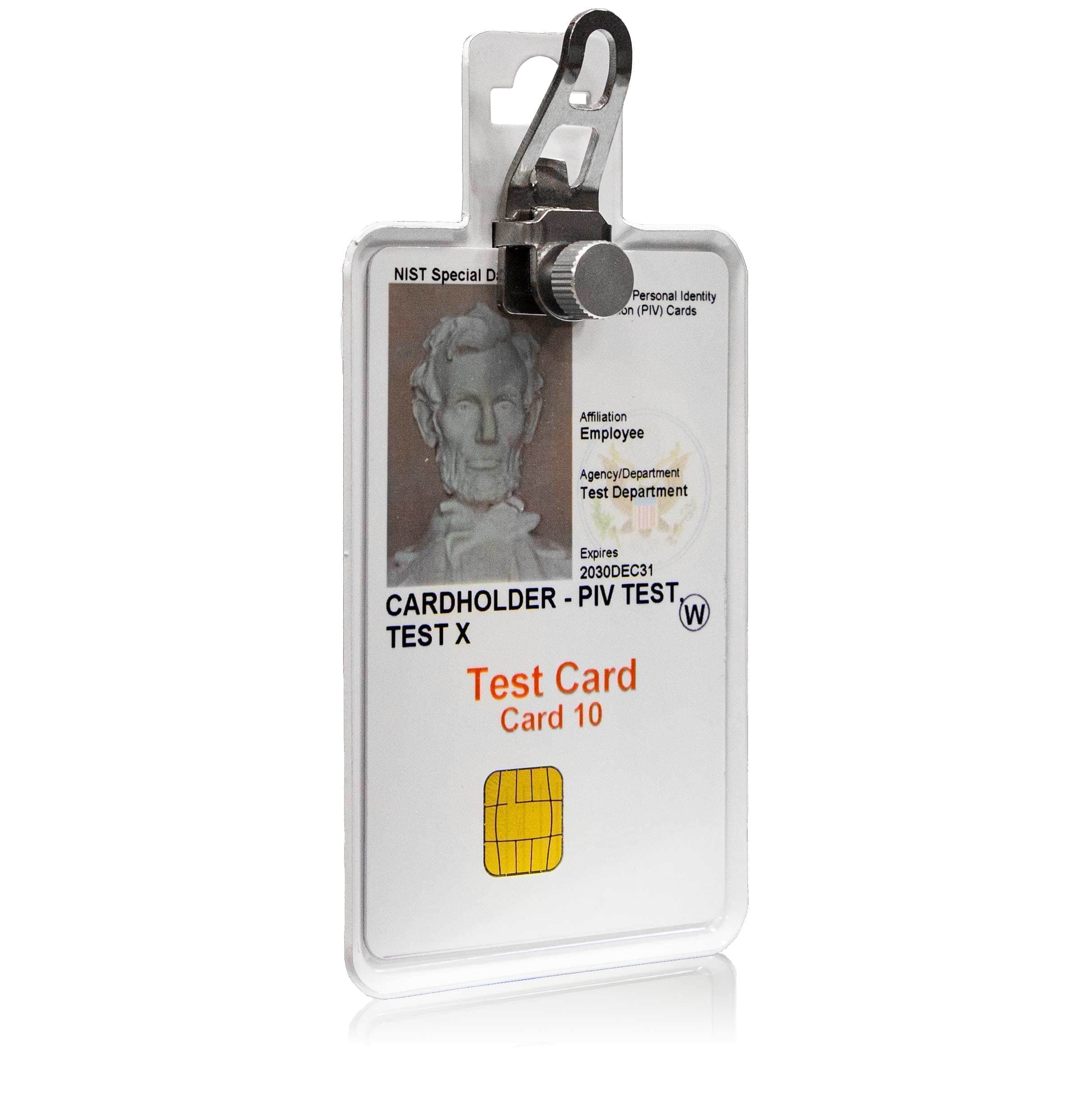 NEW - Magnetic Badge Holder - RFID Secure Badge Holder Genesis™ with BloxProx™ - White - IDSH1701 - wht