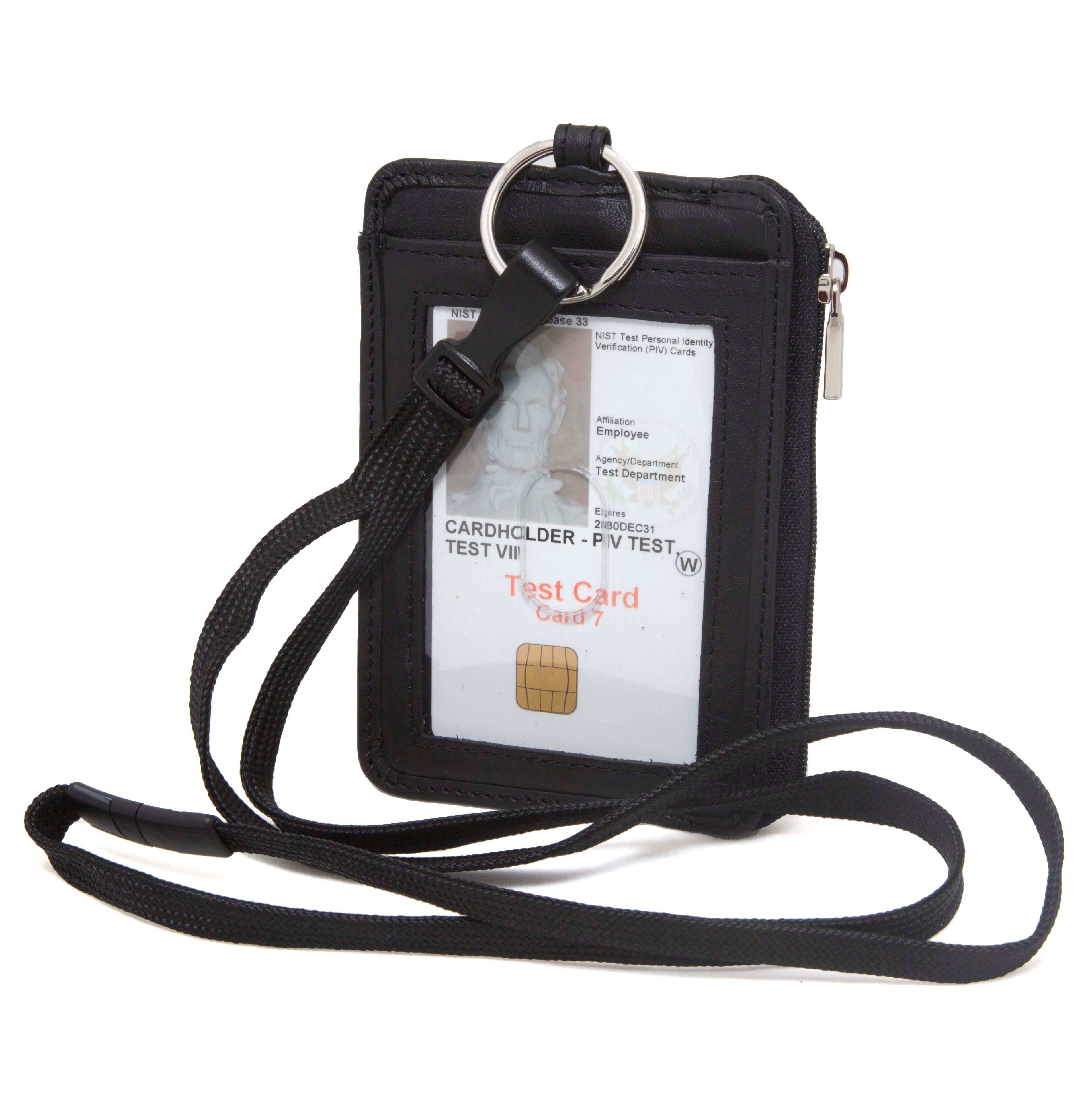 Leather ID Badge Holder