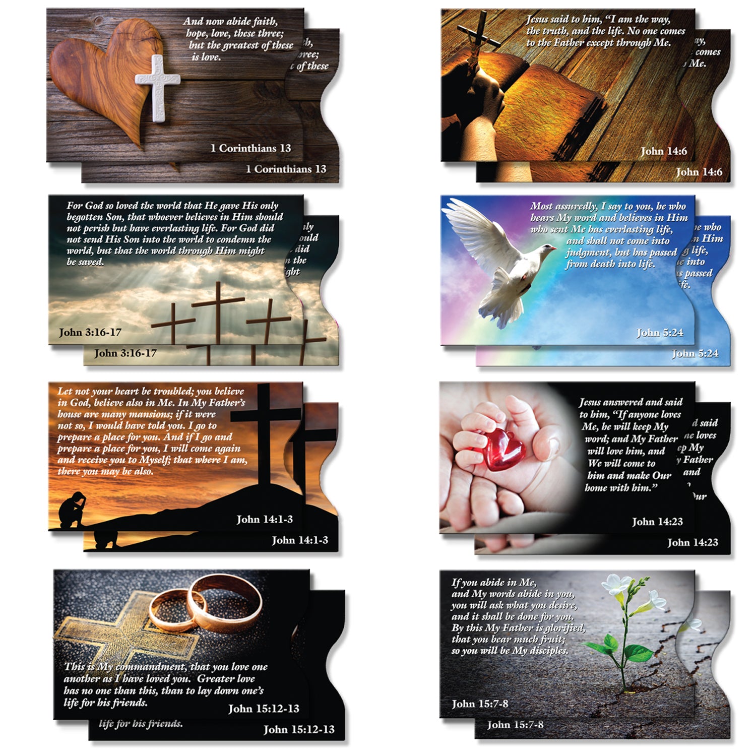 RFID Blocking Credit Card Sleeves - Faith Sleeve 16 Pack - biblecc16pk